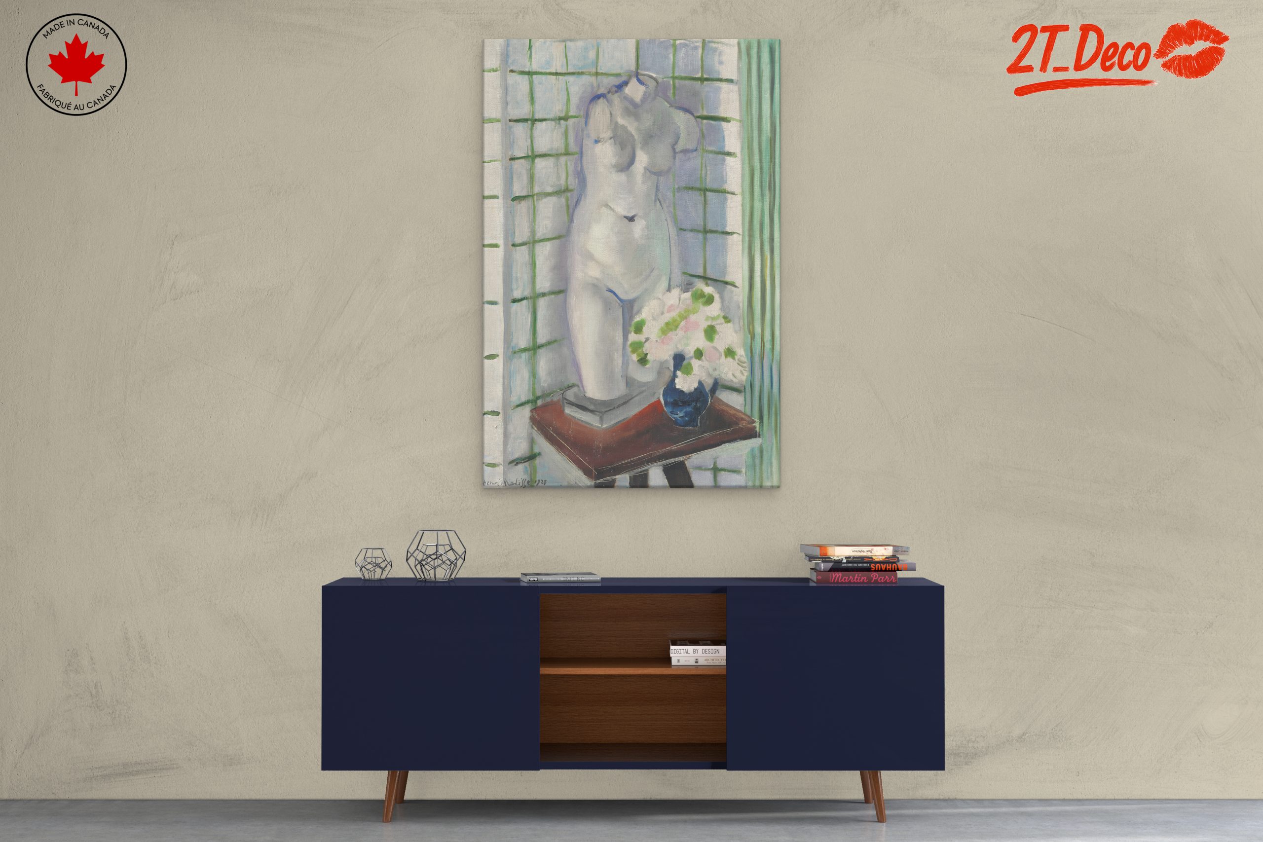 Stylish Contemporary Portrait with Floral Arrangement - Image 3