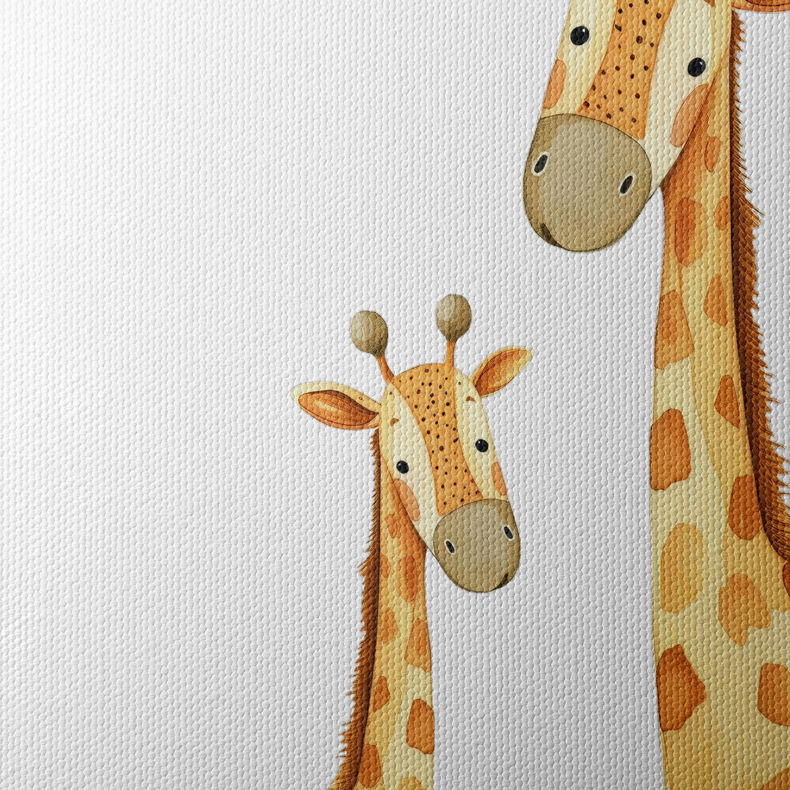 Adorable Giraffes in Playful Art Style - Image 4
