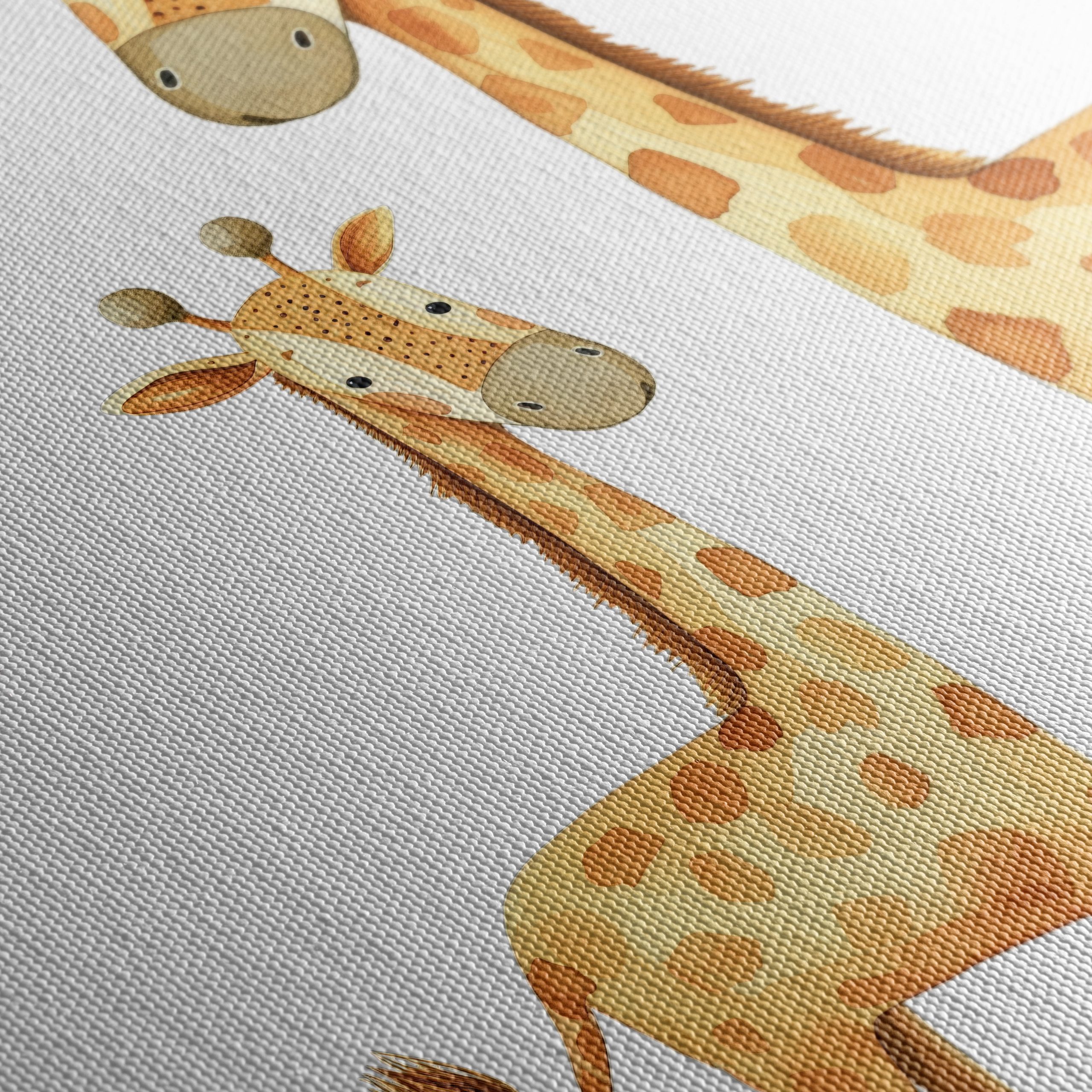 Adorable Giraffes in Playful Art Style - Image 5