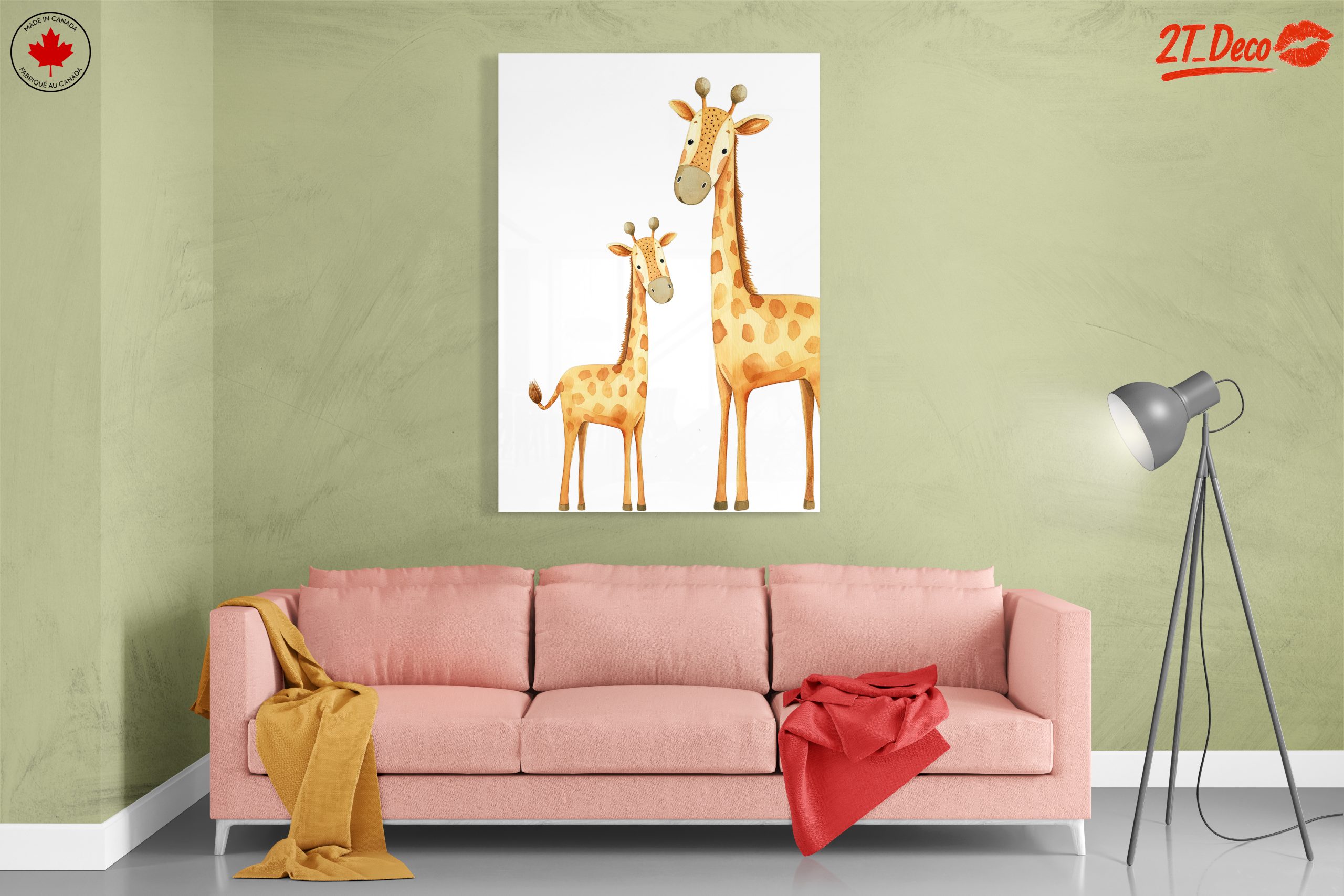 Adorable Giraffes in Playful Art Style - Image 7