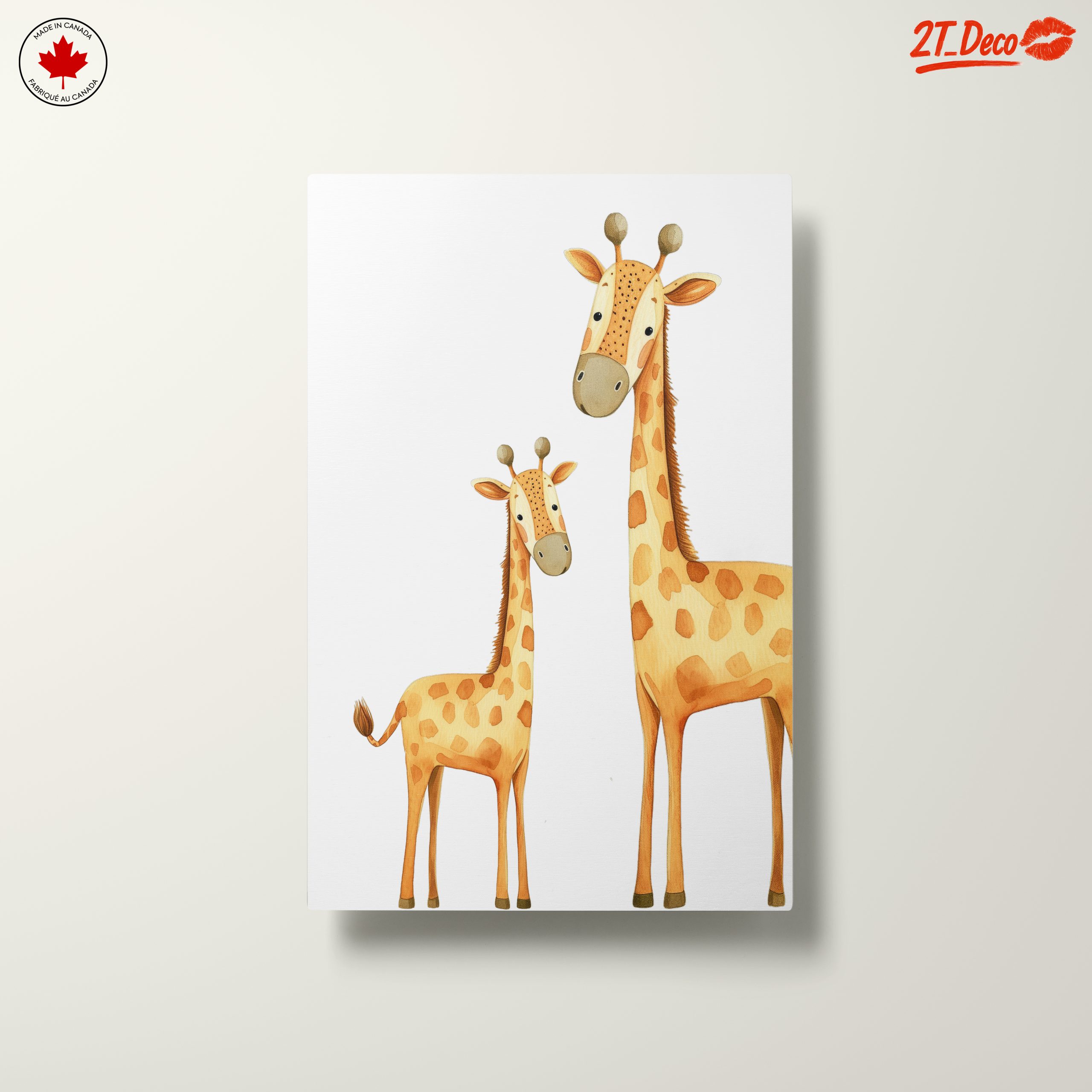 Adorable Giraffes in Playful Art Style - Image 10
