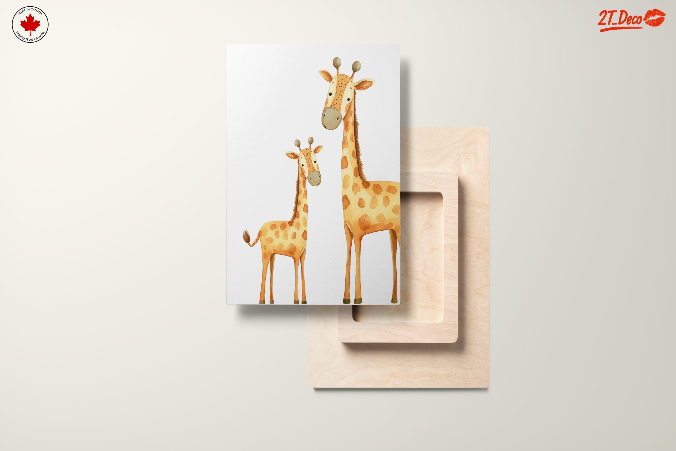 Adorable Giraffes in Playful Art Style - Image 11
