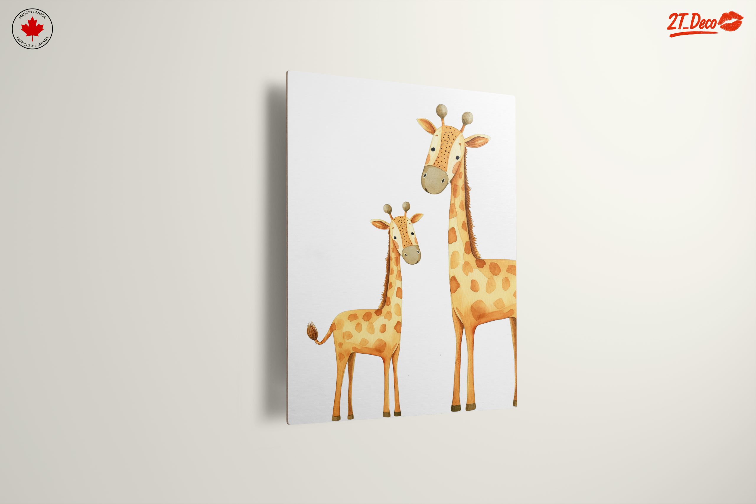 Adorable Giraffes in Playful Art Style - Image 13