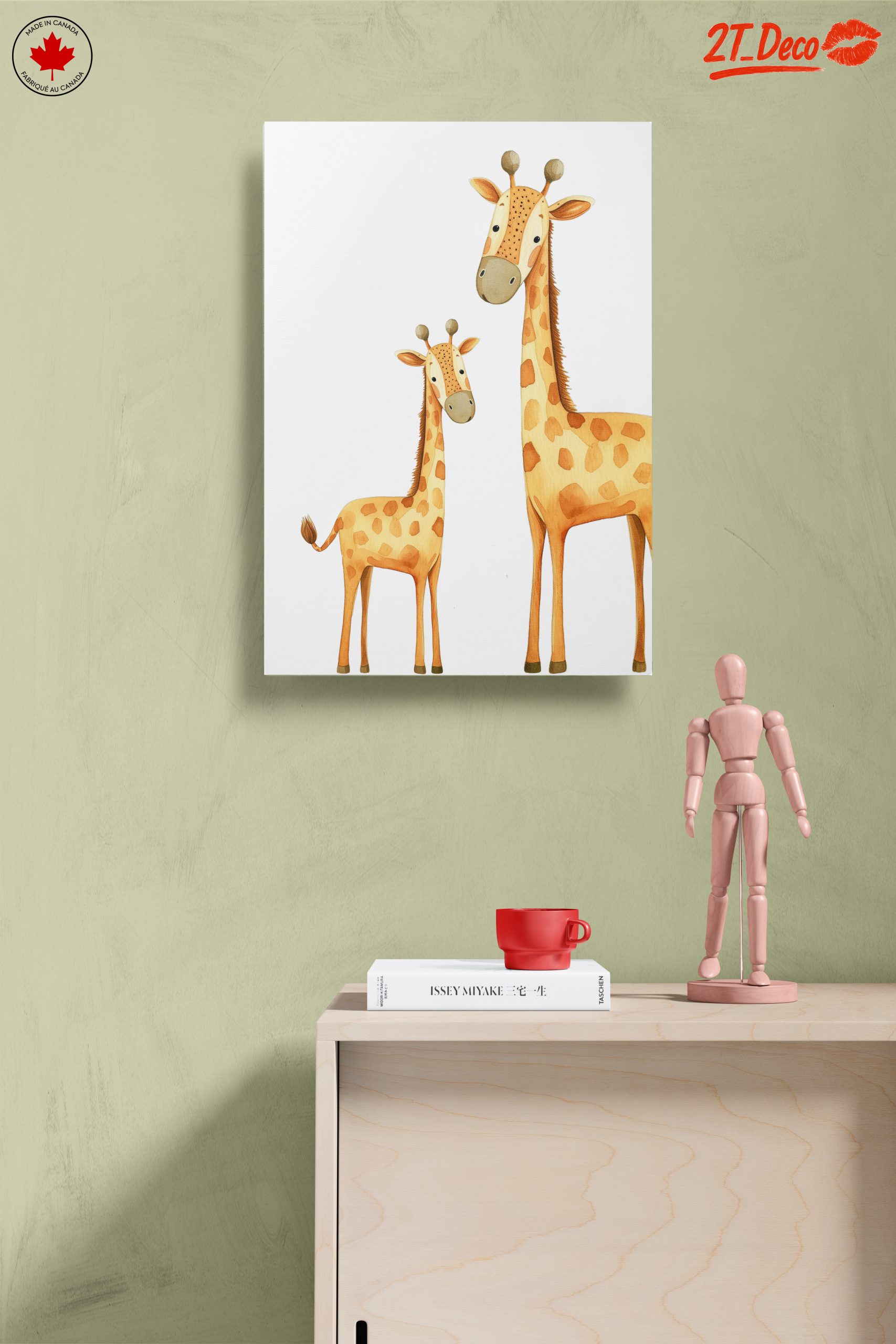 Adorable Giraffes in Playful Art Style - Image 14
