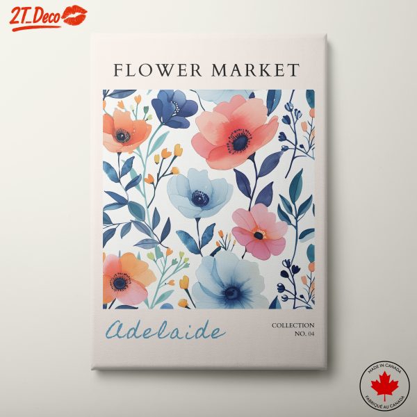 Floral Market Art Featuring Colorful Blooms