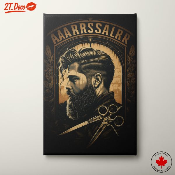 Vintage Barber Illustration With Scissors