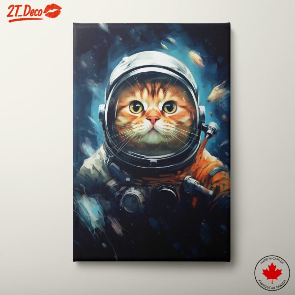 Cat Astronaut in Space