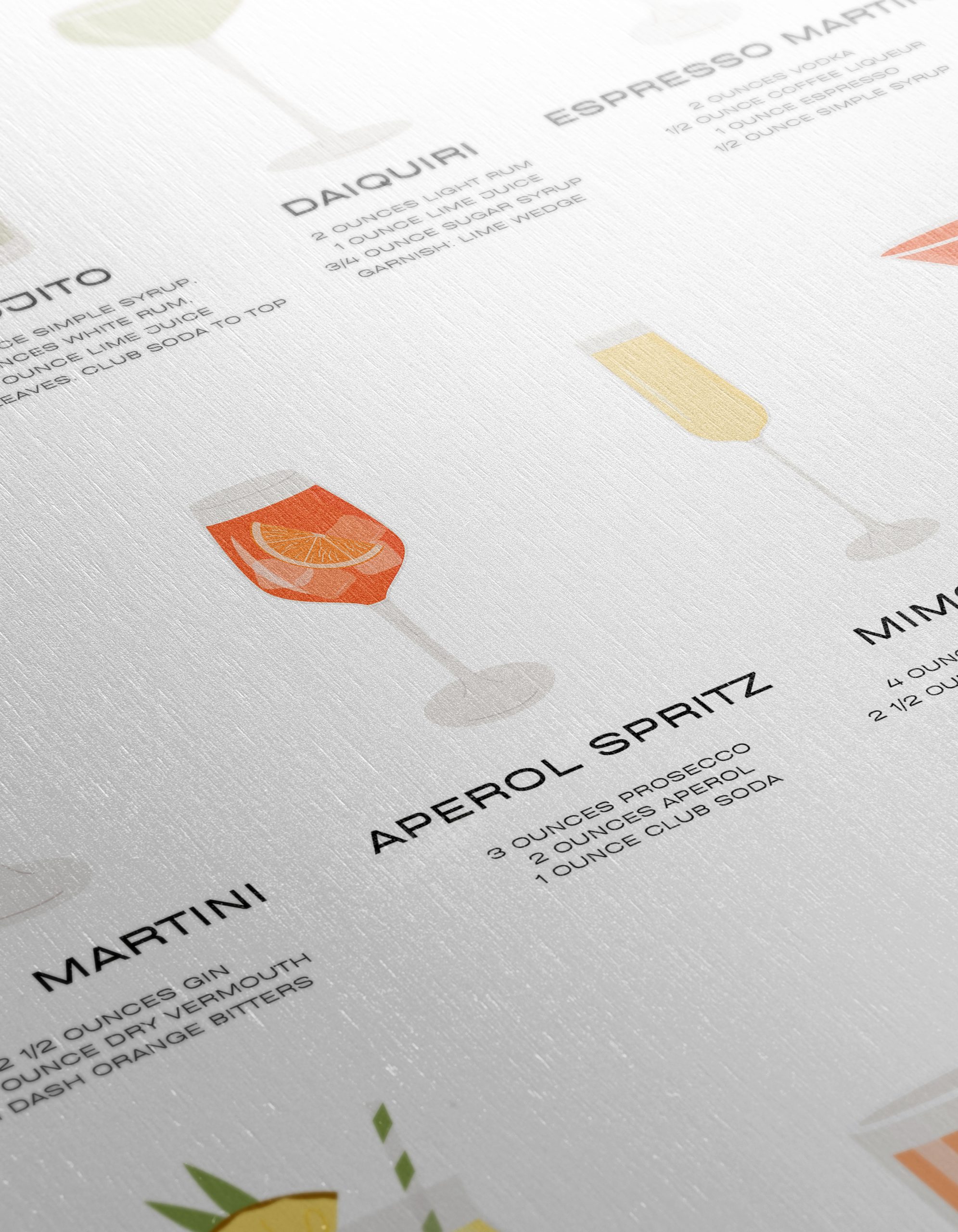 Cocktail Recipe Illustrations for Home Bars - Image 12