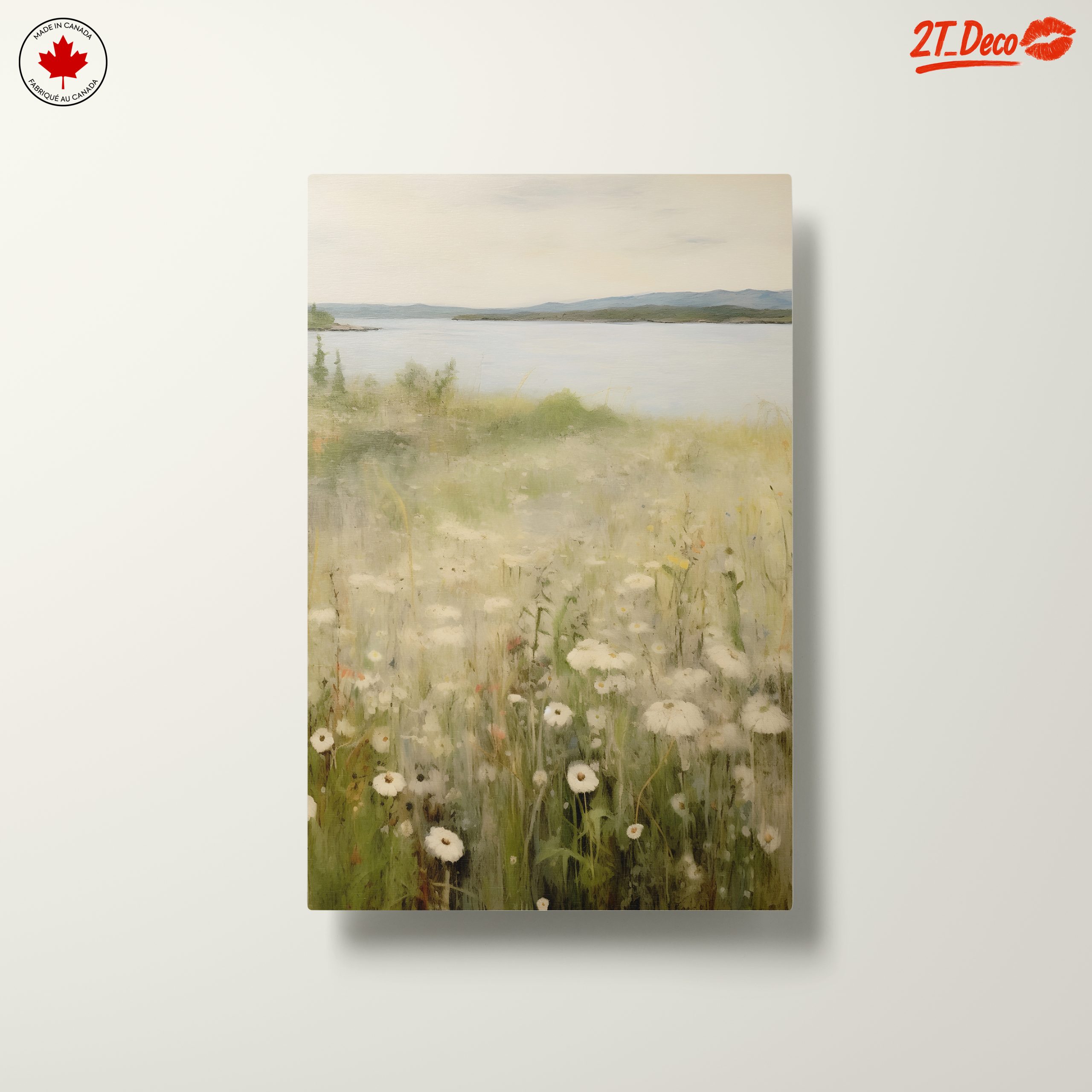 Serene Nature Landscape with Wildflowers and Water - Image 10