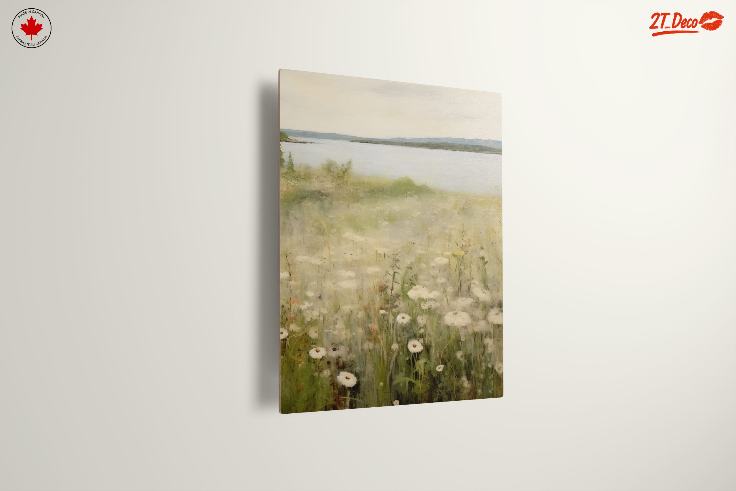 Serene Nature Landscape with Wildflowers and Water - Image 13