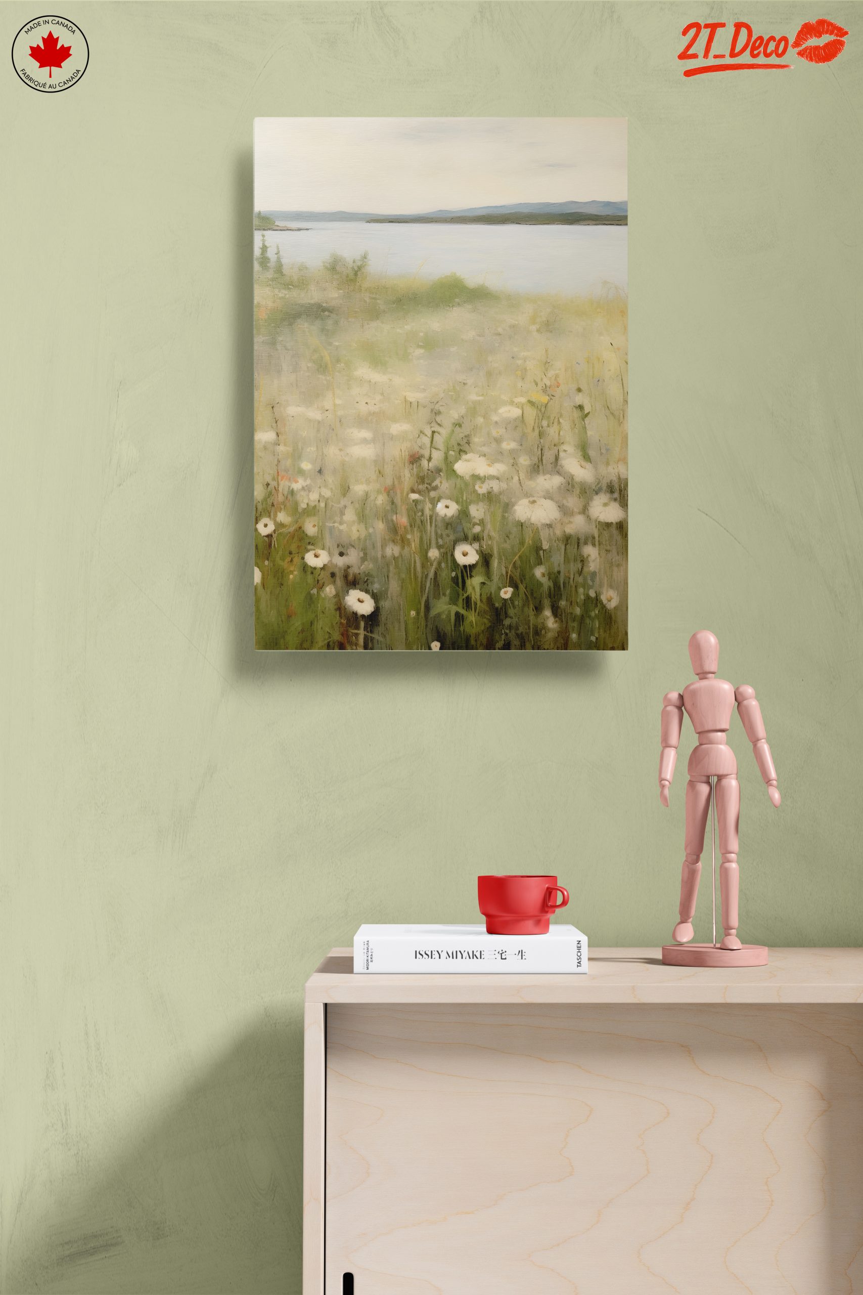 Serene Nature Landscape with Wildflowers and Water - Image 14