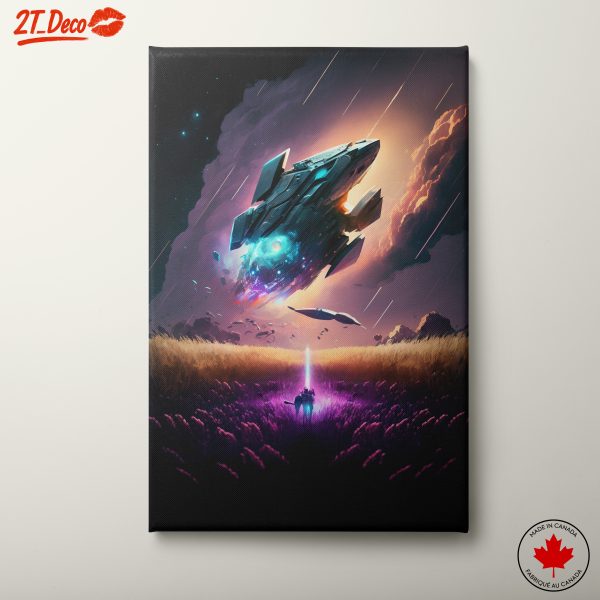 Dynamic Space Adventure with Futuristic Ship