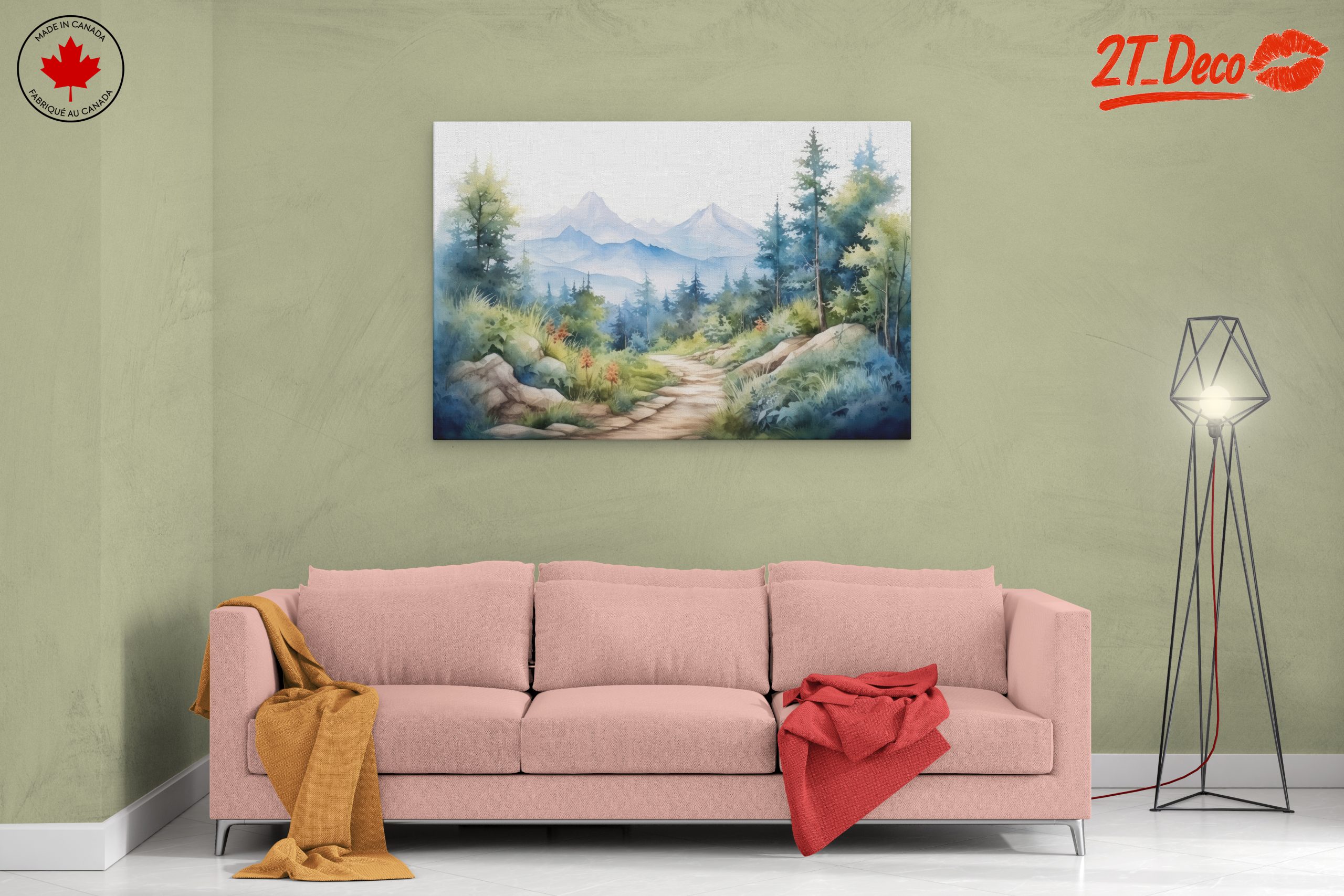 Serene Mountain Landscape with Lush Greenery - Image 2