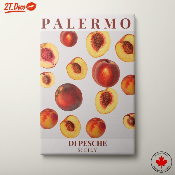 Abstract Food Art Featuring Peaches from Sicily