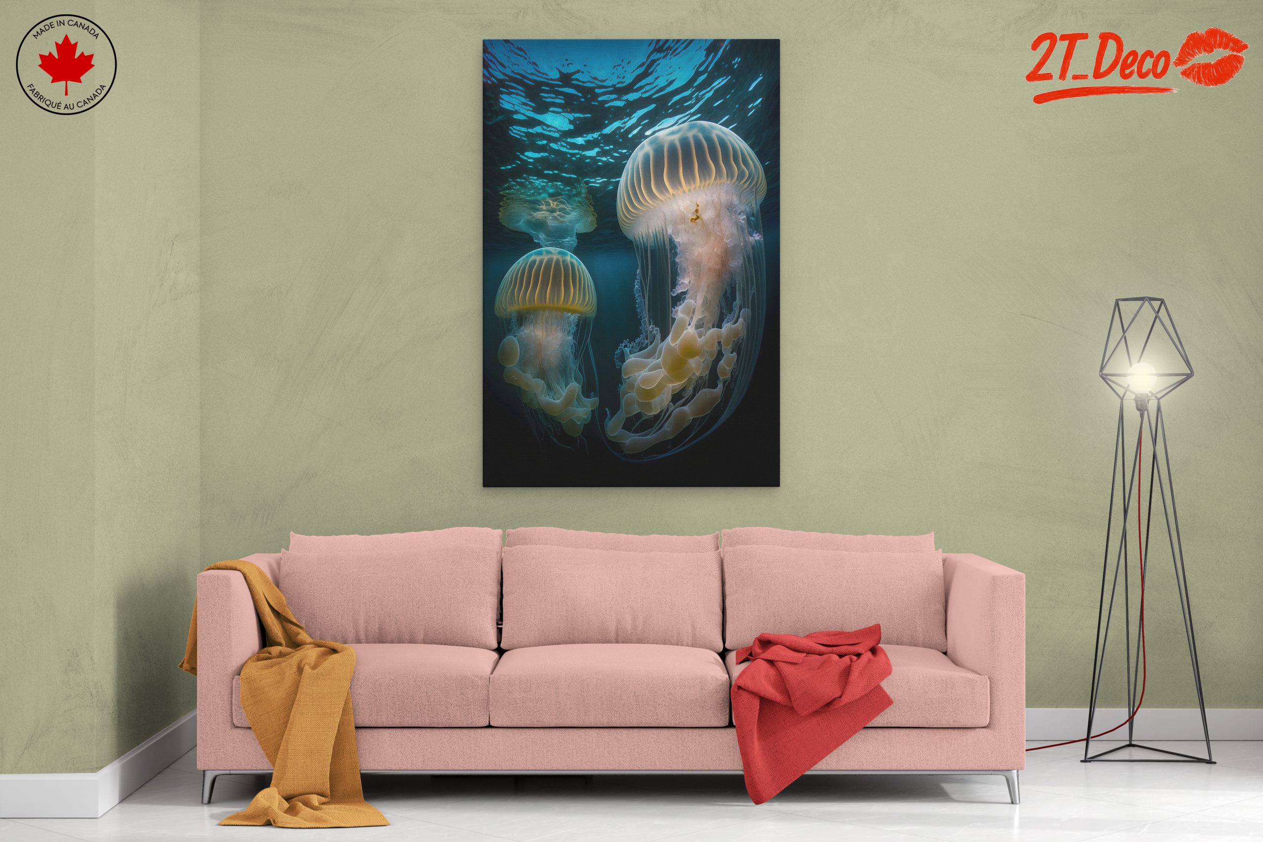 Stunning Abstract Art of Jellyfish in Ocean - Image 2