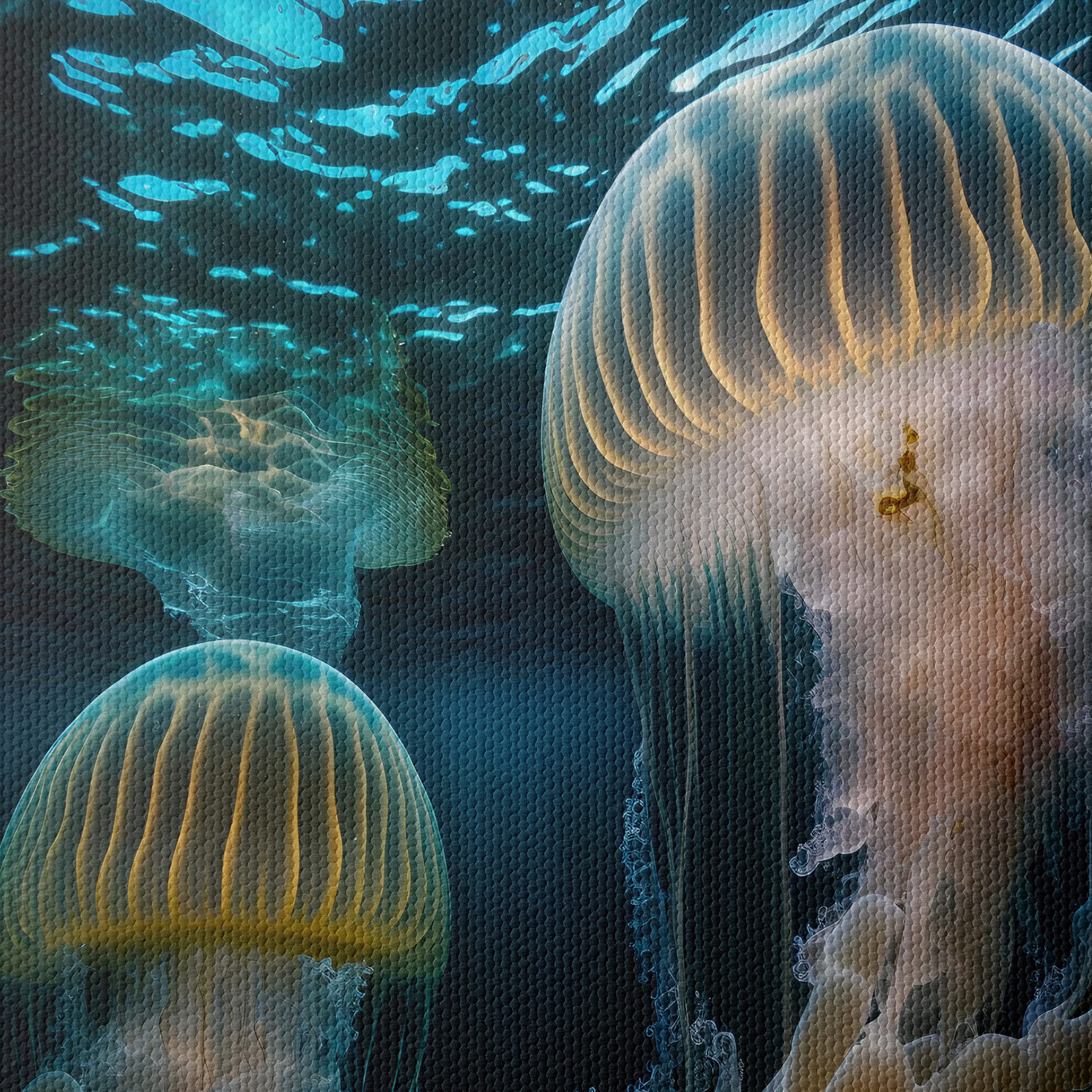 Stunning Abstract Art of Jellyfish in Ocean - Image 4