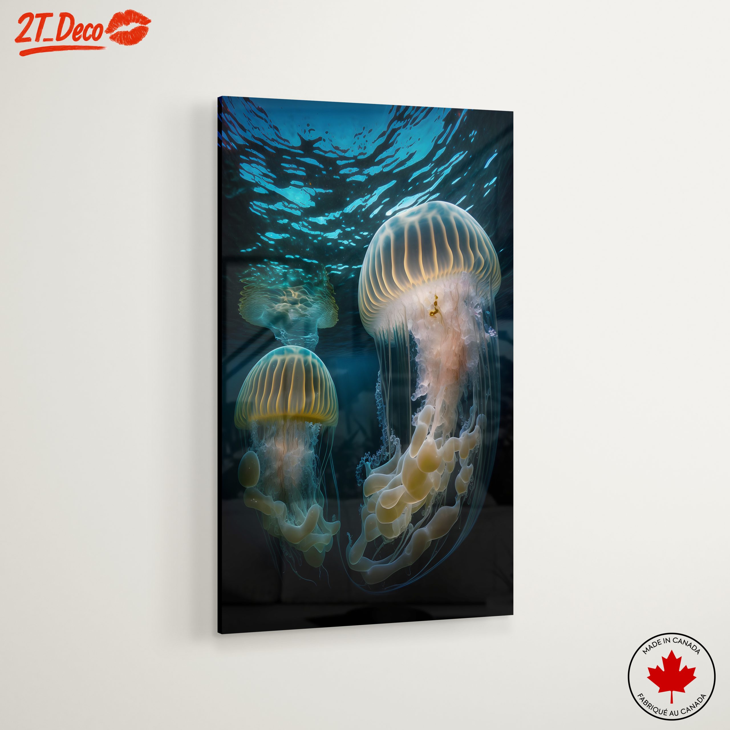 Stunning Abstract Art of Jellyfish in Ocean - Image 6