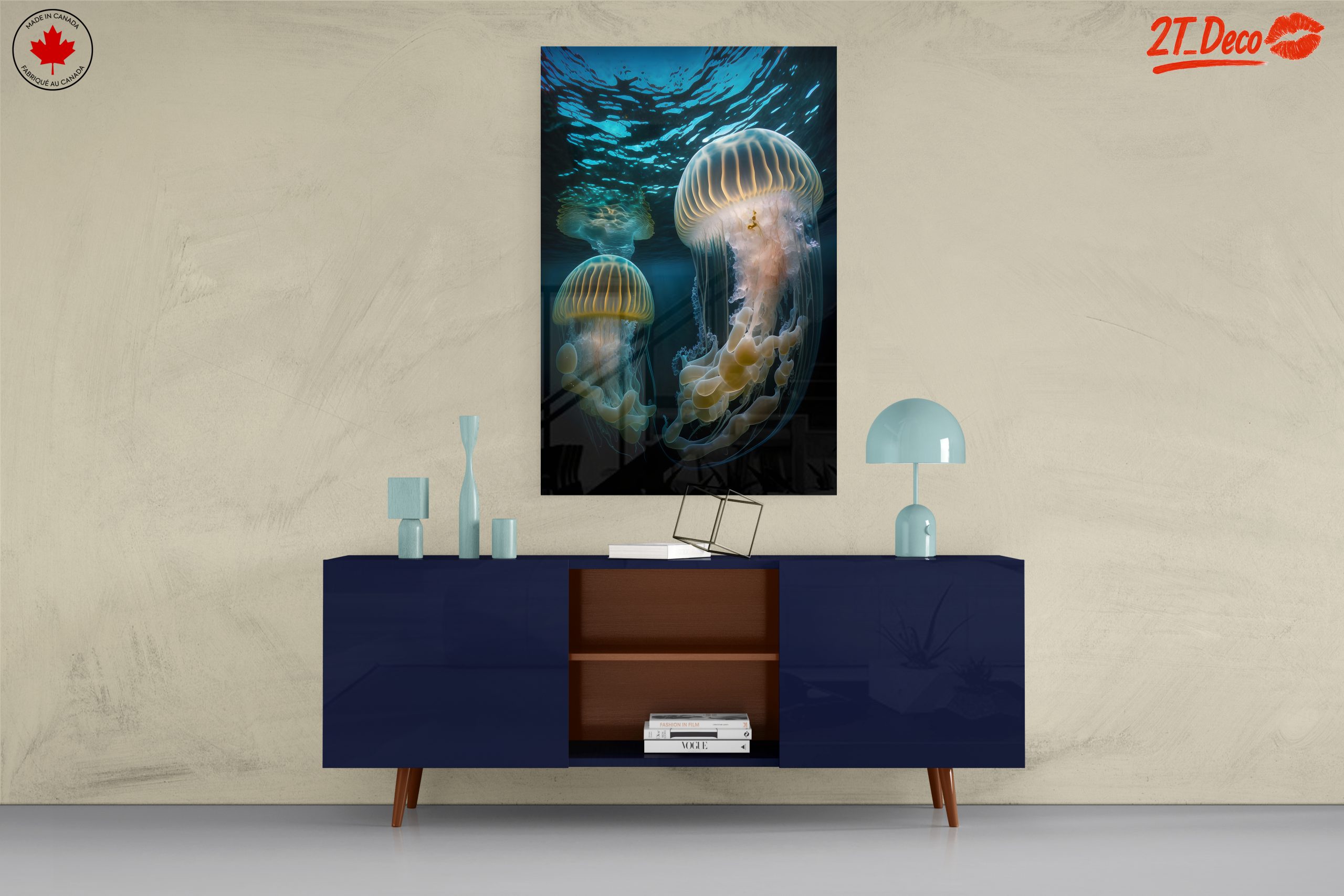 Stunning Abstract Art of Jellyfish in Ocean - Image 8