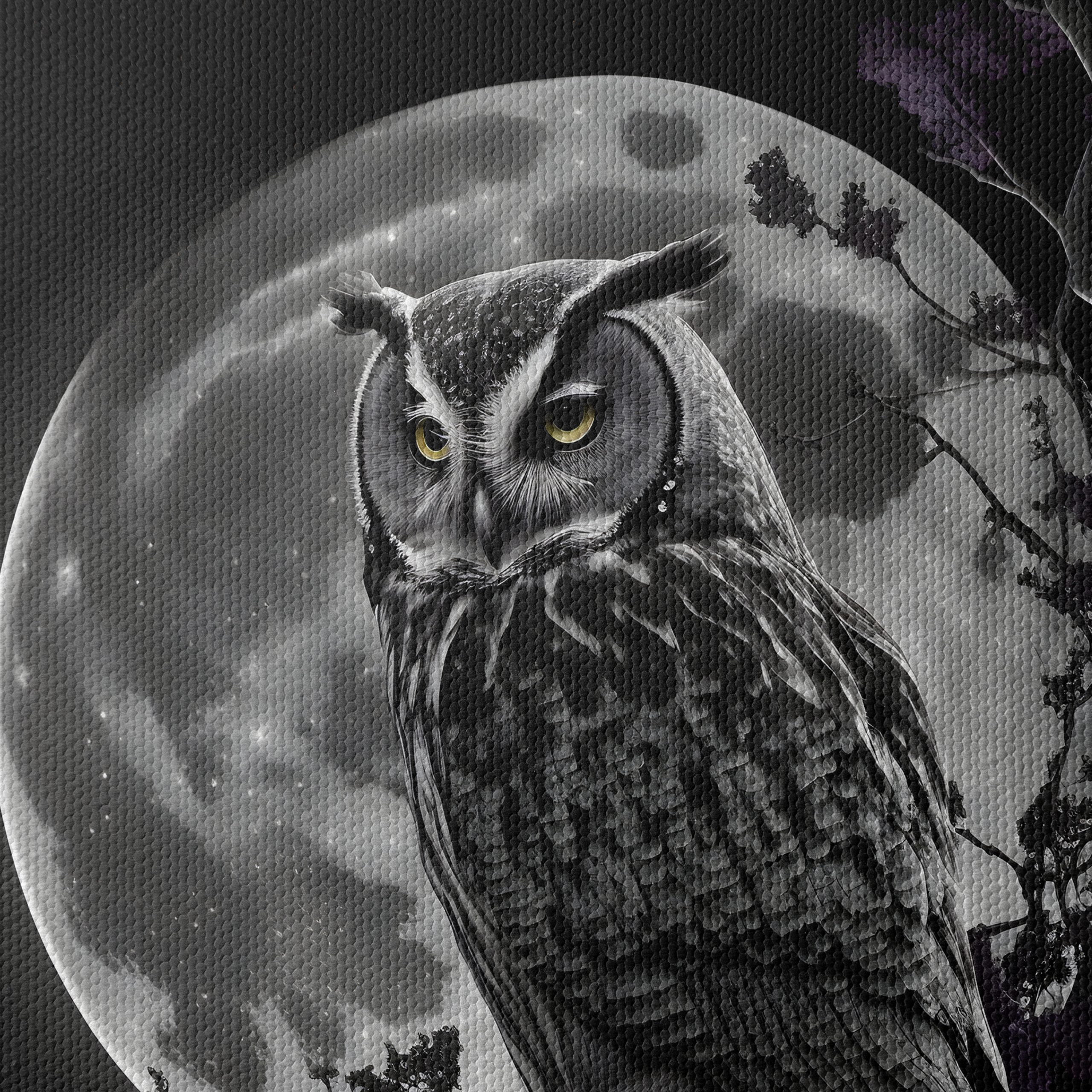 Majestic Owl Silhouette Against Full Moon - Image 4