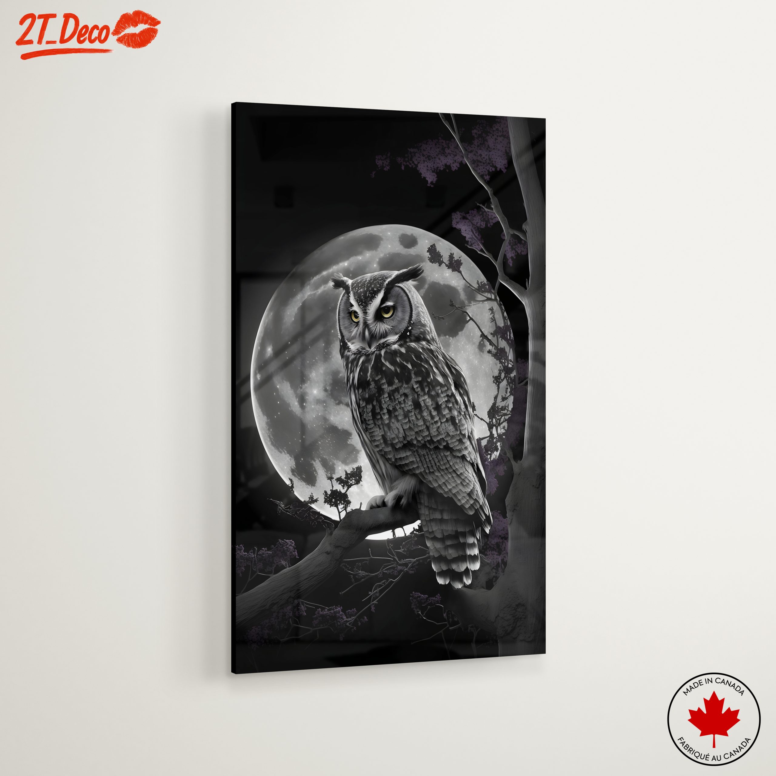 Majestic Owl Silhouette Against Full Moon - Image 6