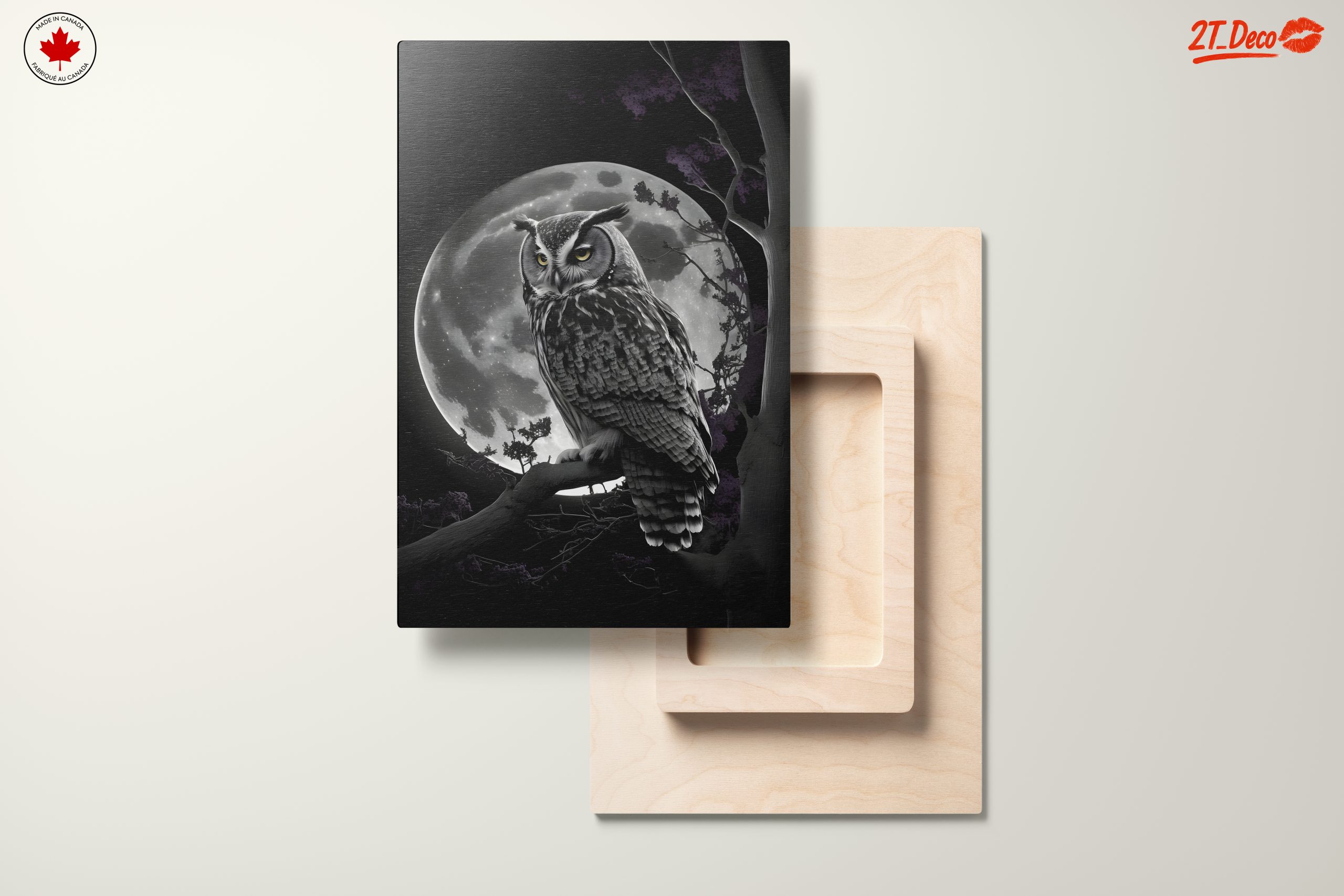 Majestic Owl Silhouette Against Full Moon - Image 11
