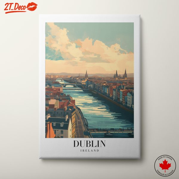 Stylized Dublin Landscape Artwork