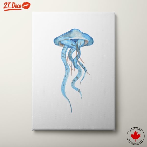 Abstract Watercolor Jellyfish Art for Coastal Spaces