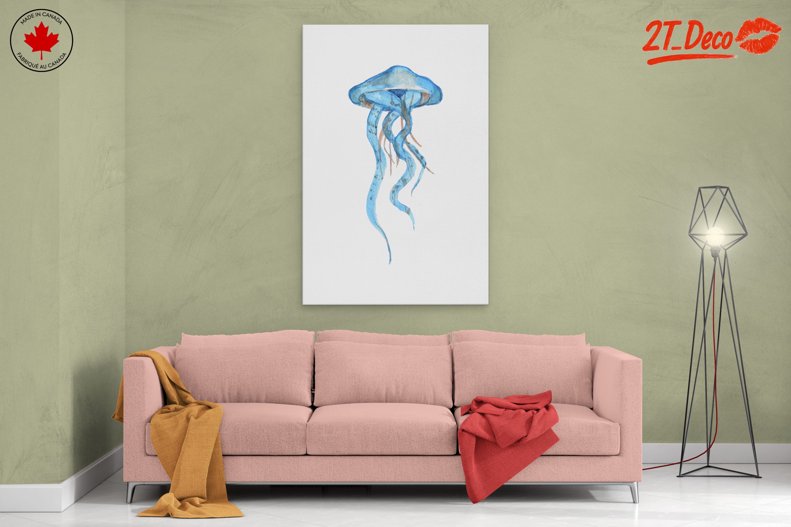 Abstract Watercolor Jellyfish Art for Coastal Spaces - Image 2