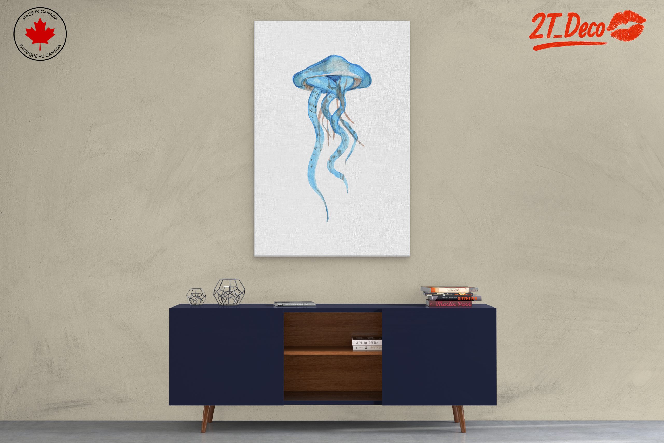 Abstract Watercolor Jellyfish Art for Coastal Spaces - Image 3