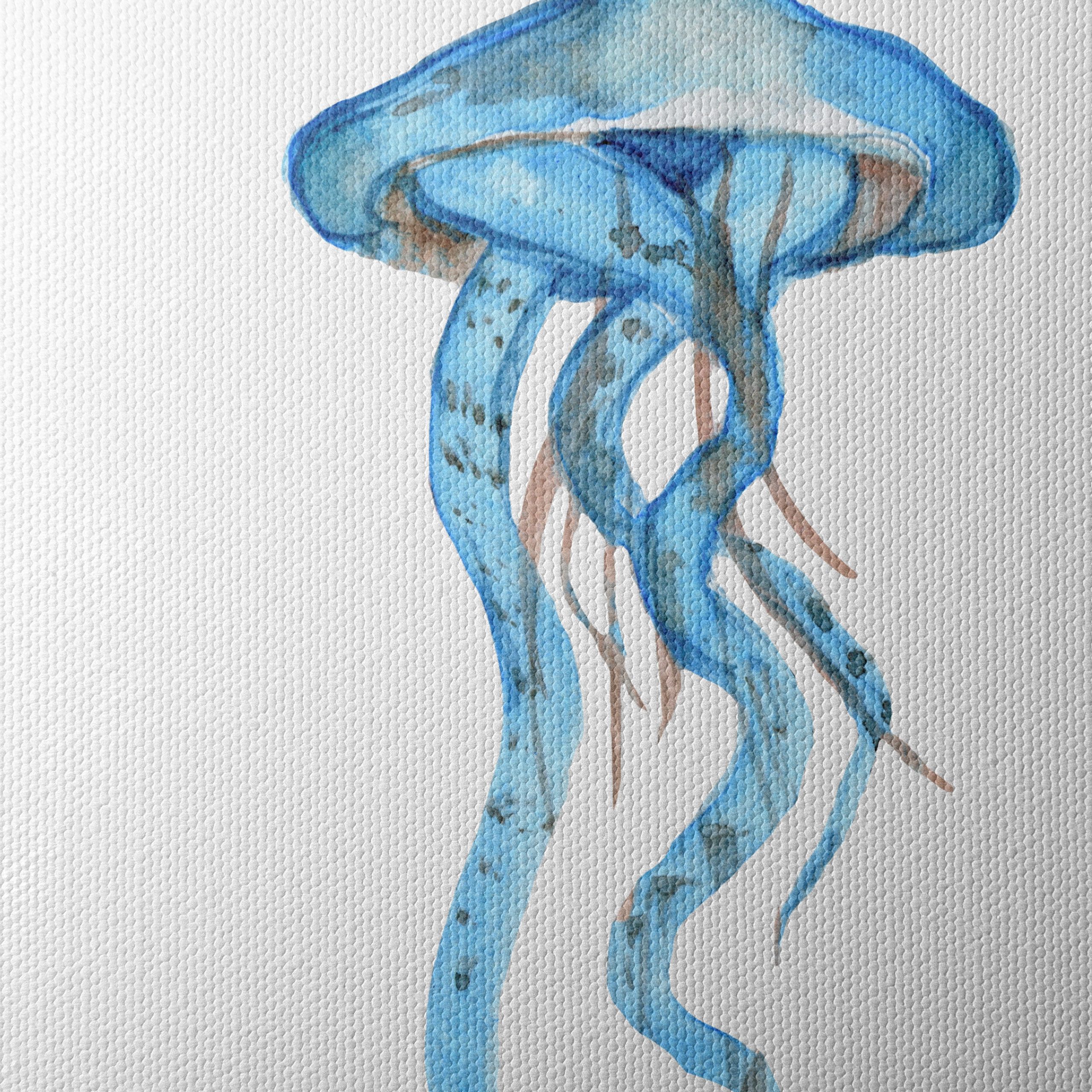 Abstract Watercolor Jellyfish Art for Coastal Spaces - Image 4