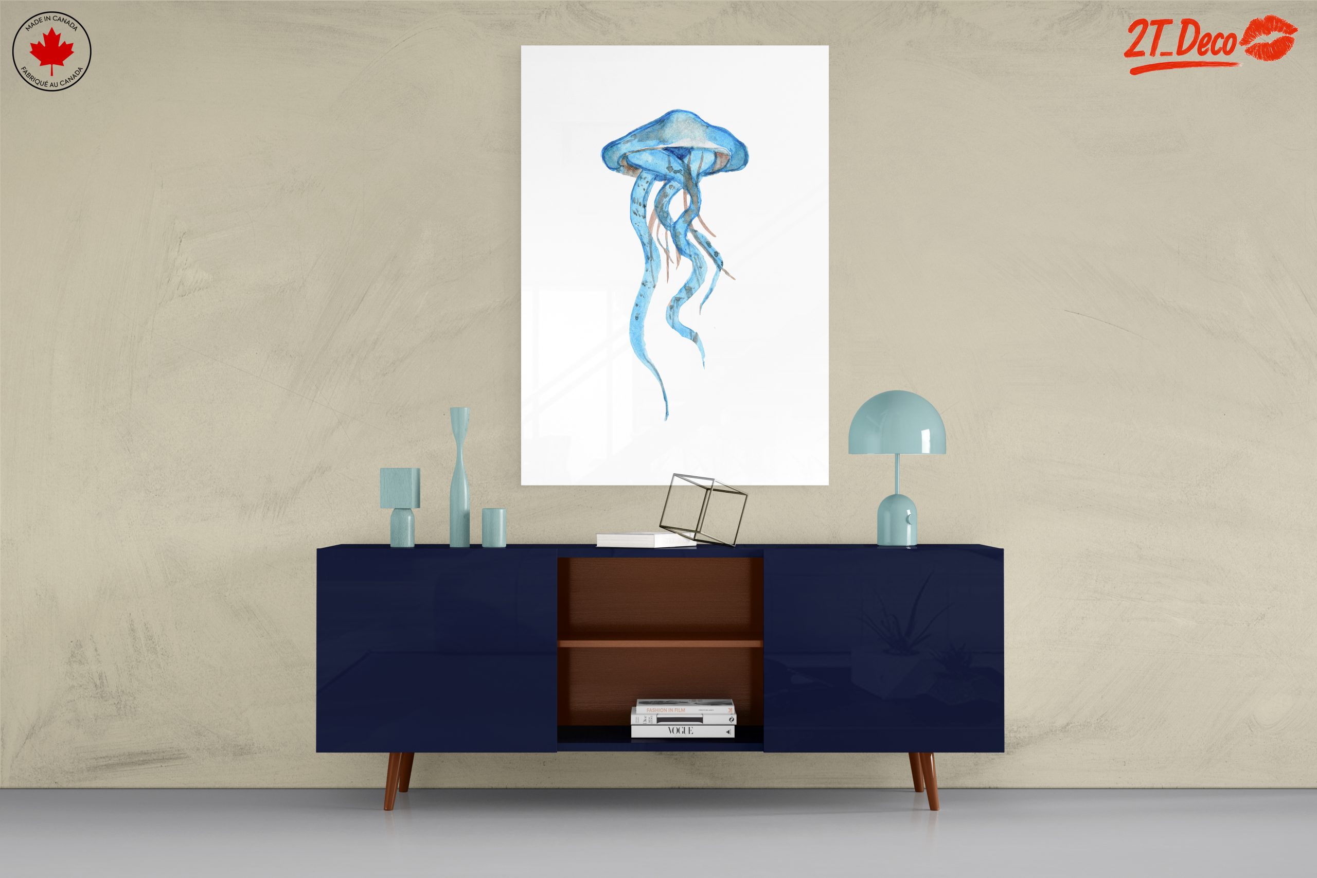 Abstract Watercolor Jellyfish Art for Coastal Spaces - Image 8