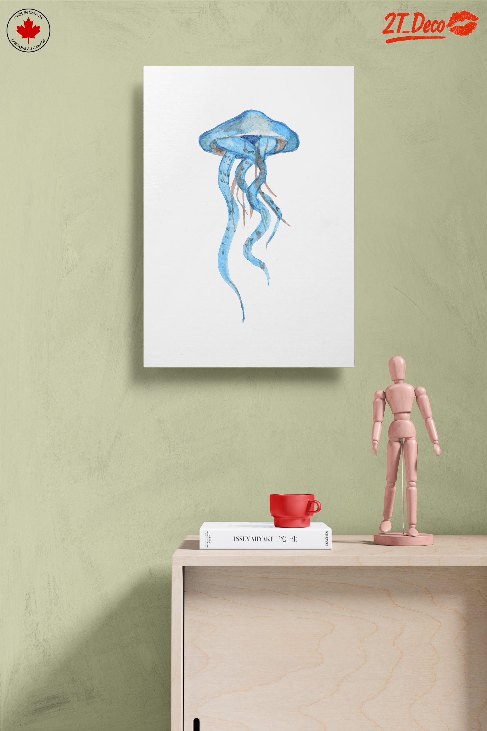 Abstract Watercolor Jellyfish Art for Coastal Spaces - Image 14