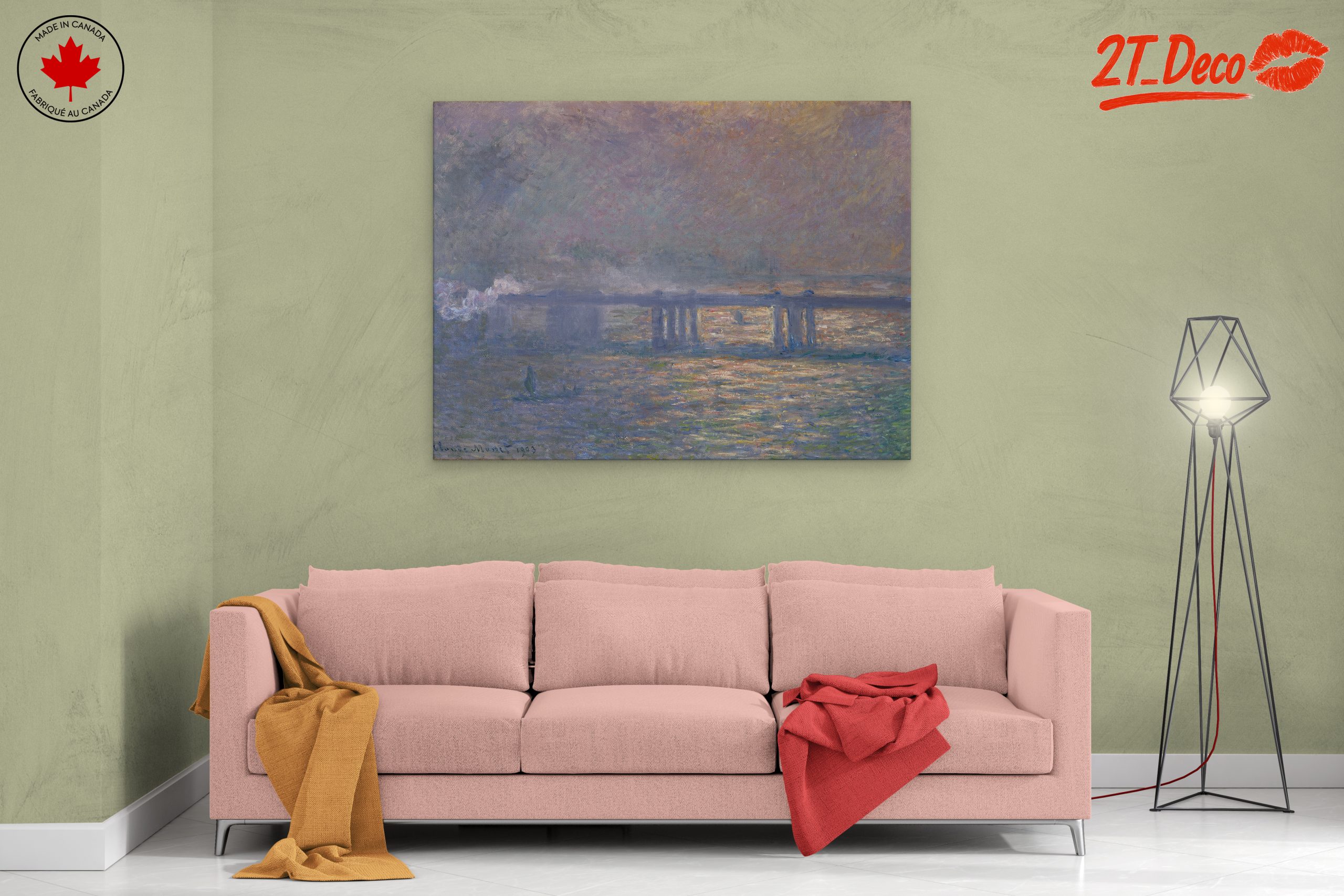 Impressionist Artwork of a Tranquil River - Image 2