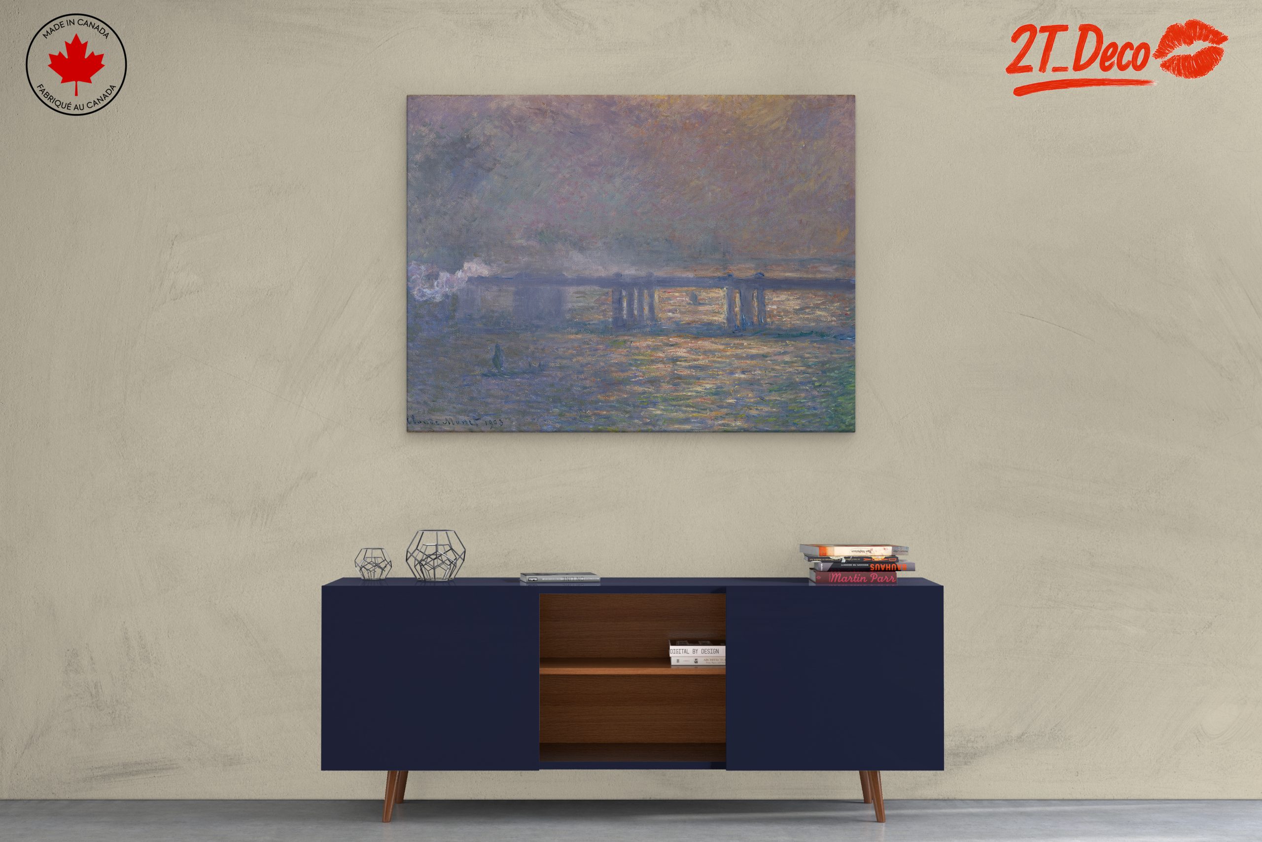 Impressionist Artwork of a Tranquil River - Image 3