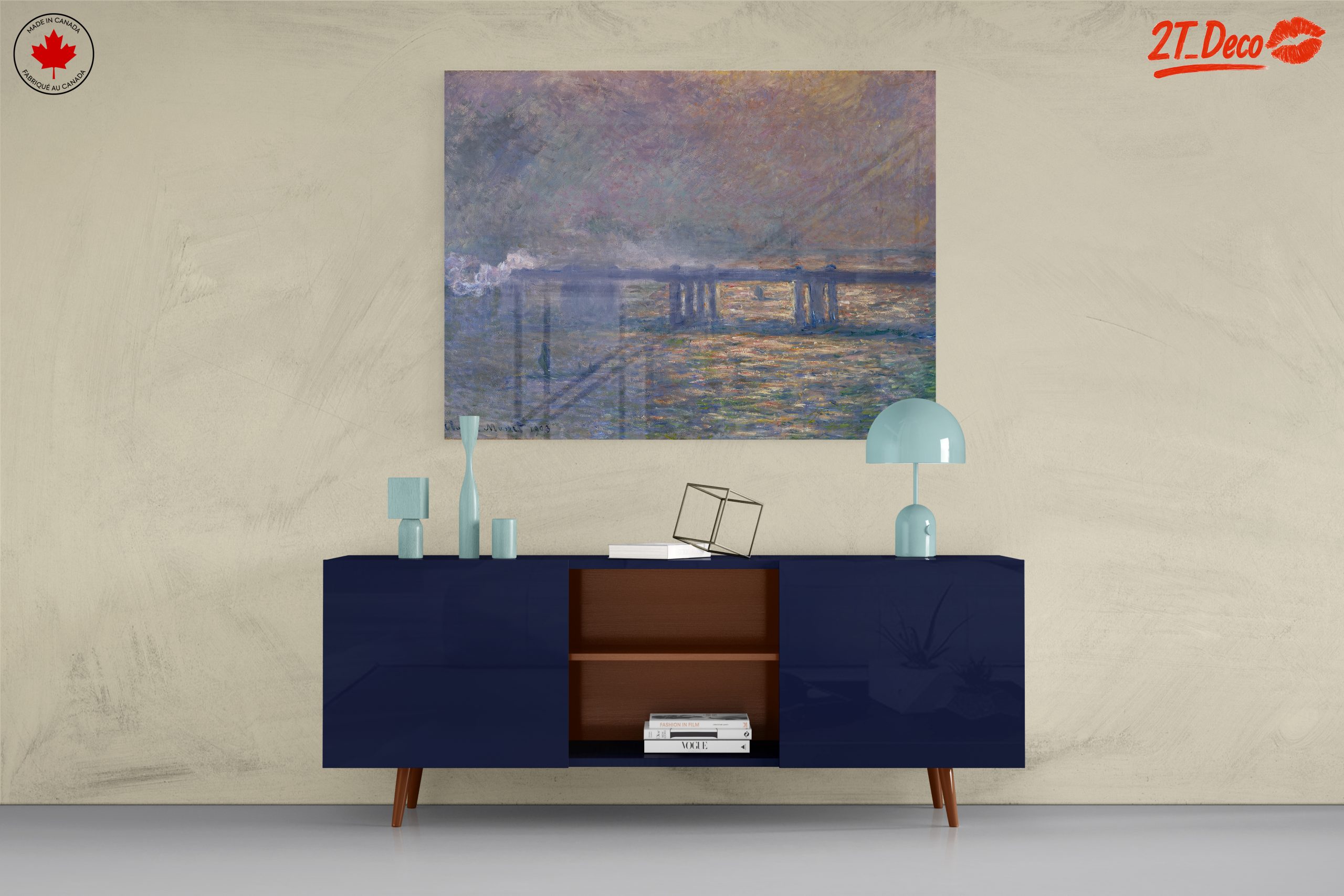 Impressionist Artwork of a Tranquil River - Image 8