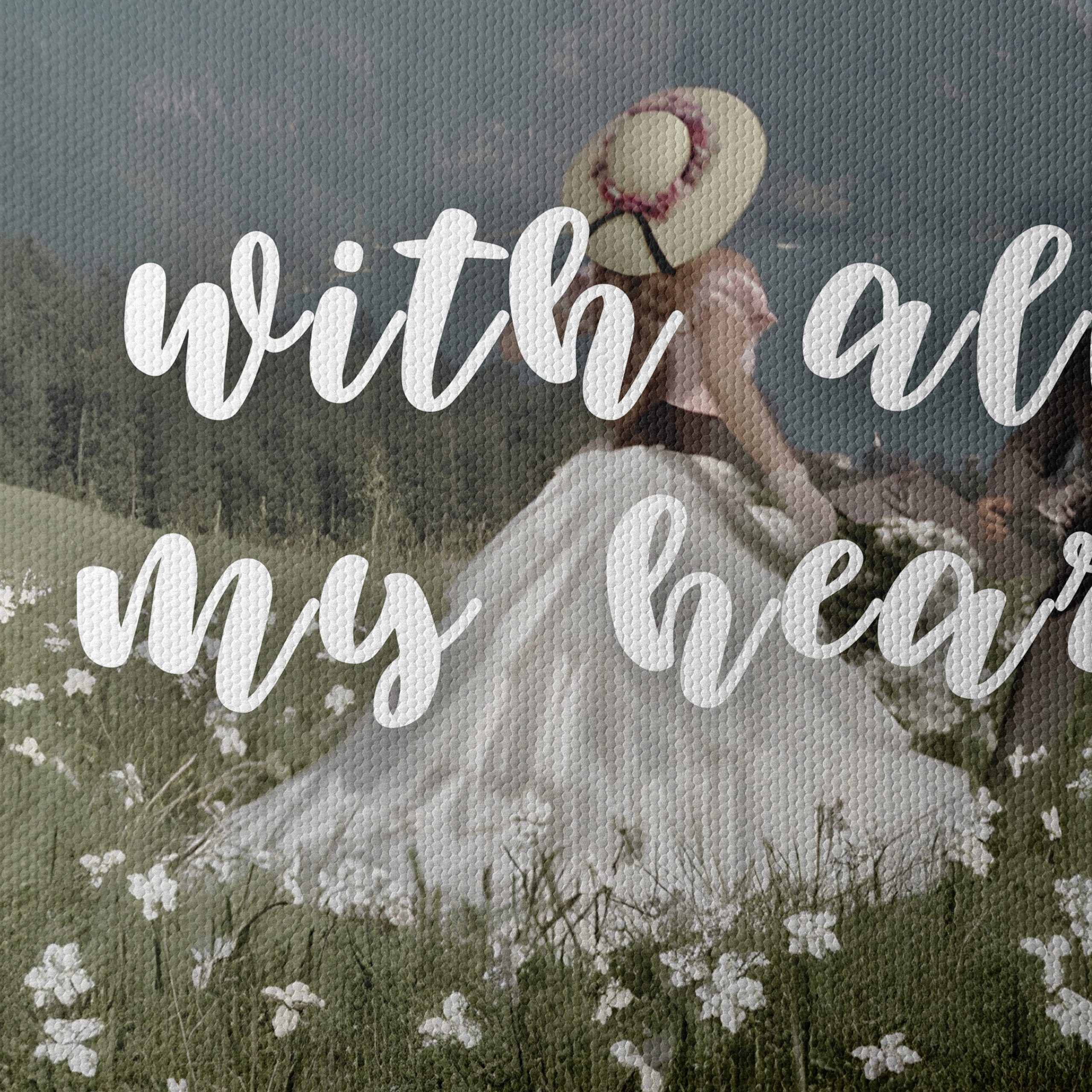 With All My Heart Inspirational Quote - Image 4