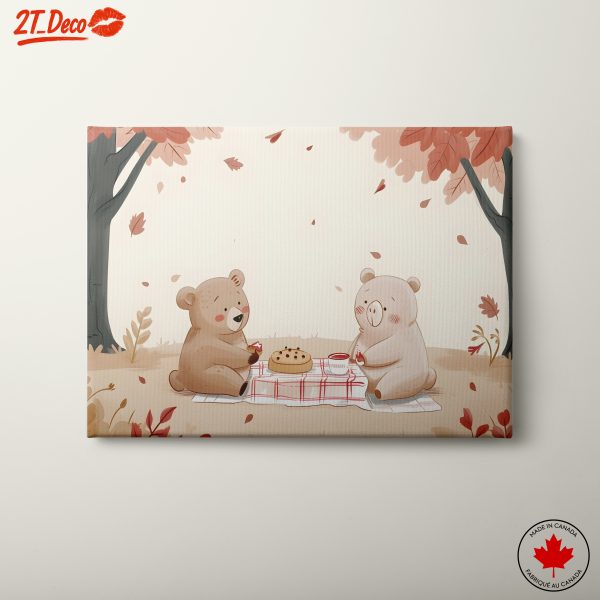 Adorable Bears Enjoying a Picnic
