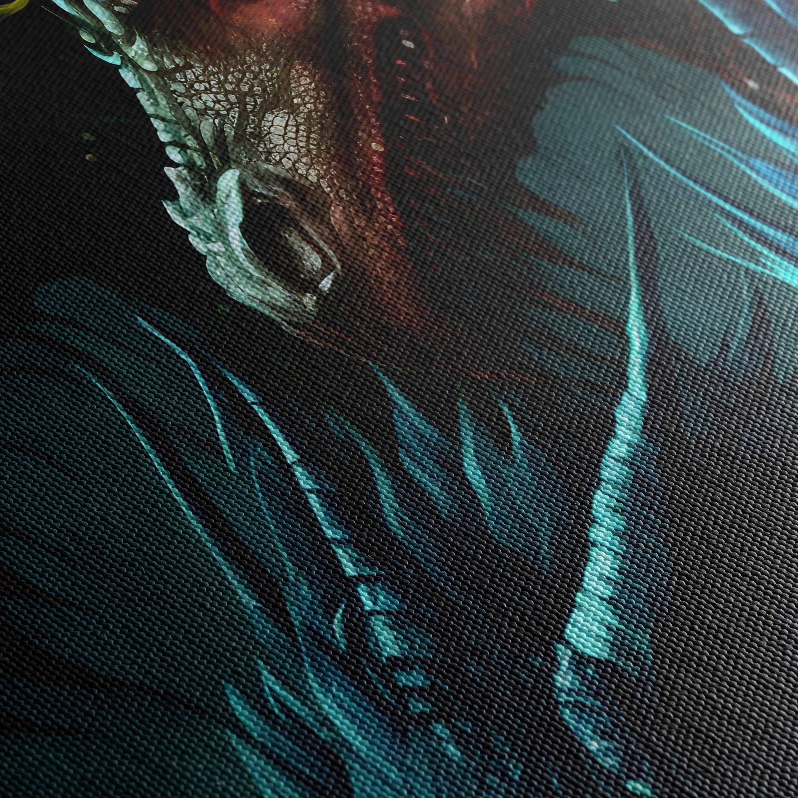 Four Colorful Dragon Heads in Fantasy Art - Image 5