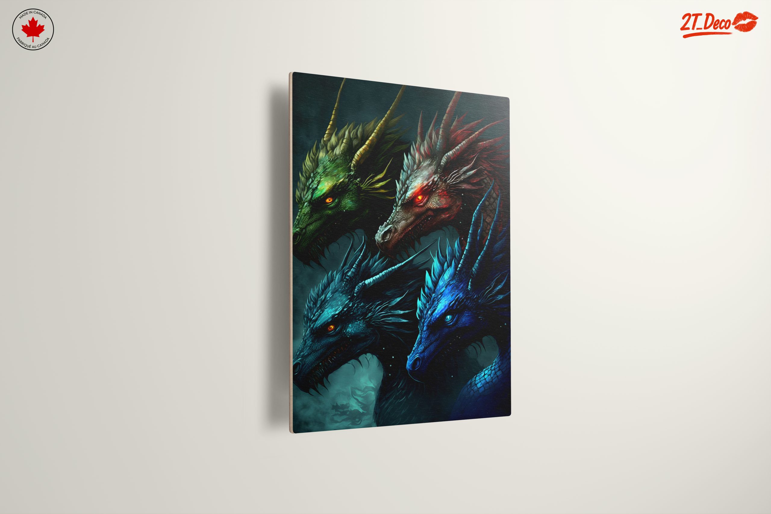 Four Colorful Dragon Heads in Fantasy Art - Image 13