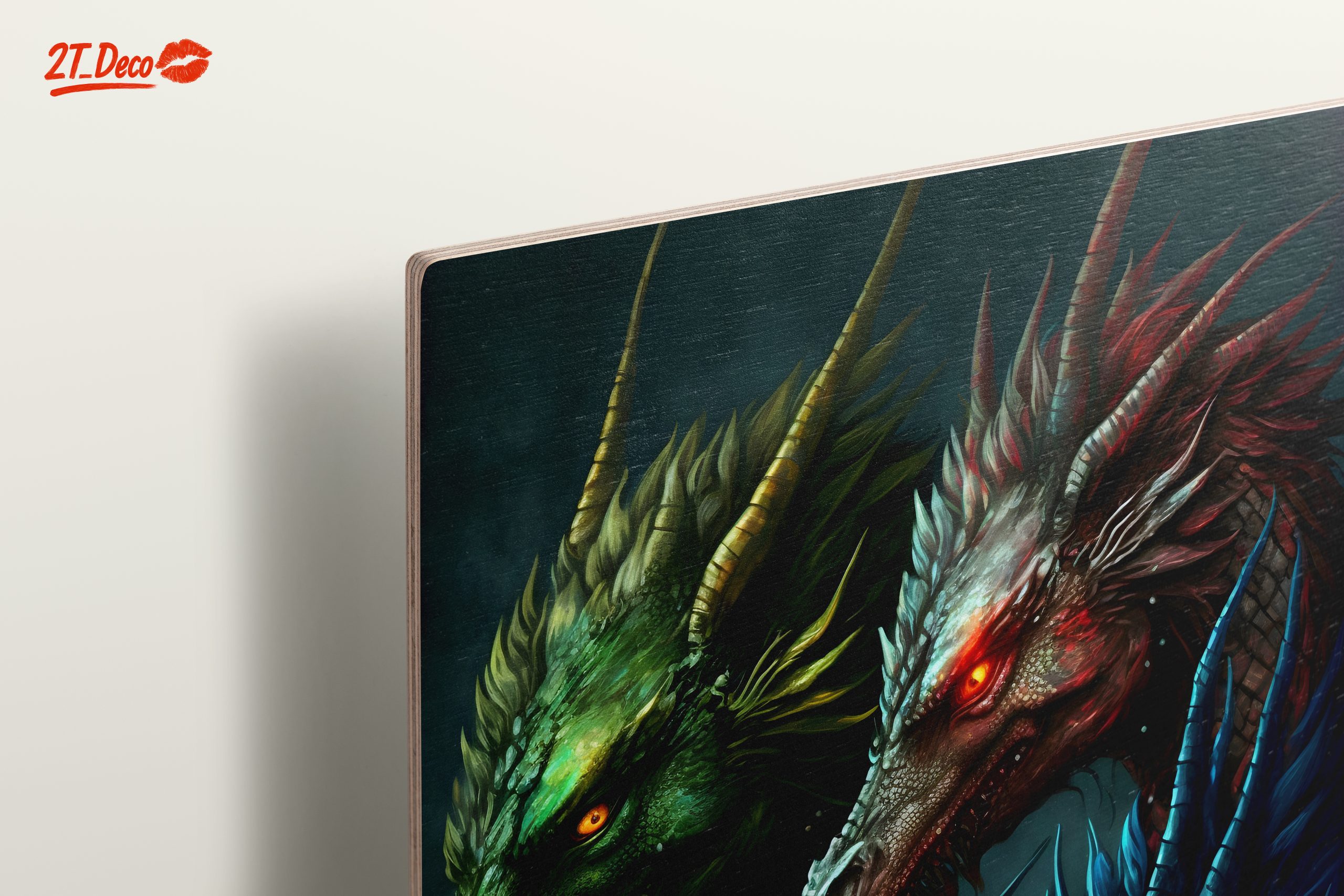 Four Colorful Dragon Heads in Fantasy Art - Image 15