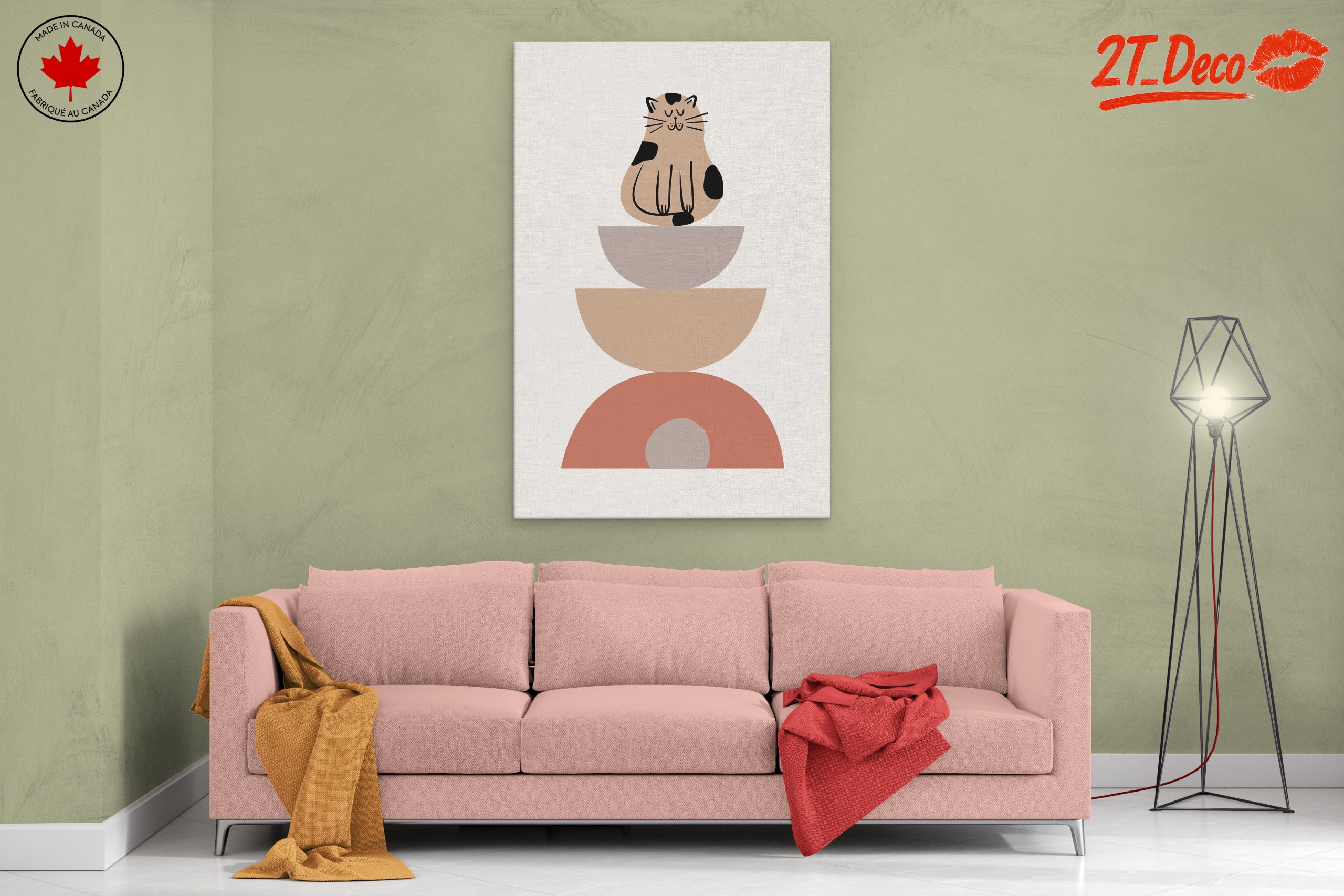 Whimsical Cat Stacked Art - Image 2