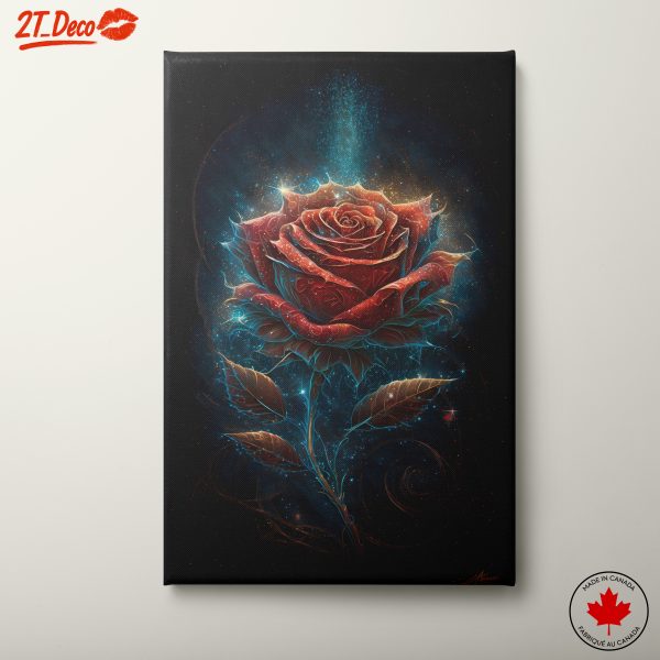 Stunning Glowing Rose Floral Art