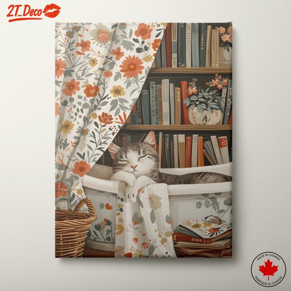 Cozy Cat in Floral Setting