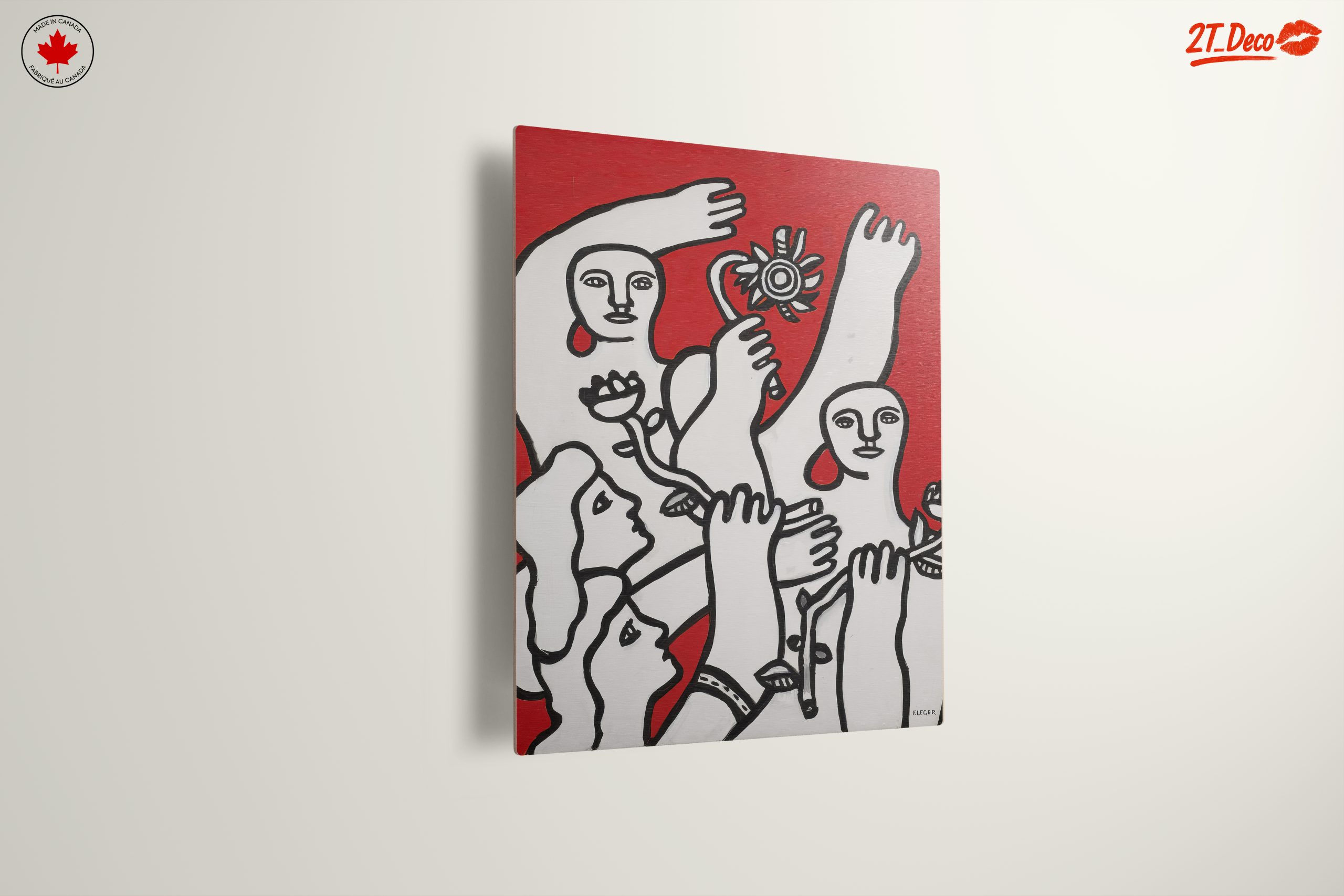Contemporary Cultural Artwork Featuring Figures and Flowers - Image 13