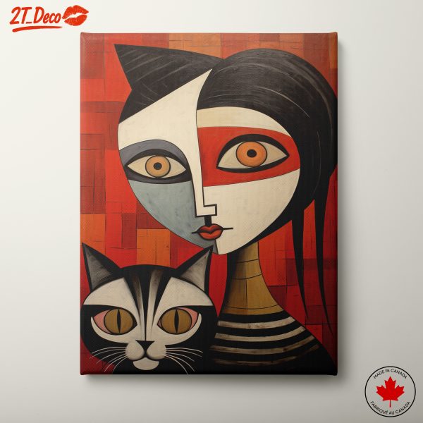 Stylized Character and Cat Art