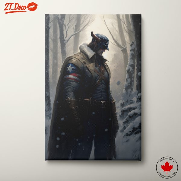 Stylized Character in Snowy Forest