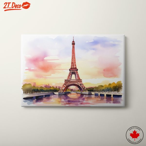 Eiffel Tower Watercolor Artwork