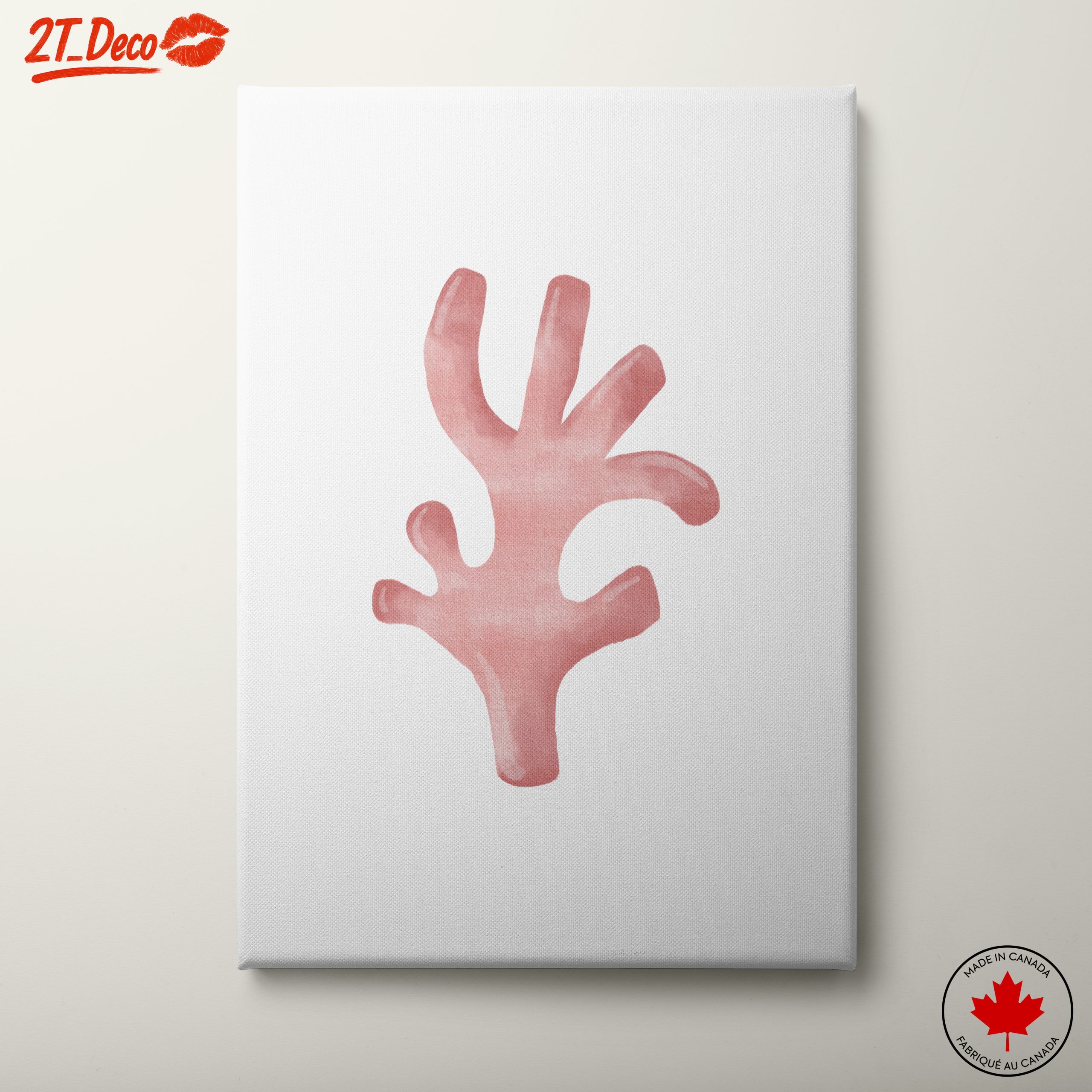 Elegant Coral Botanical Art