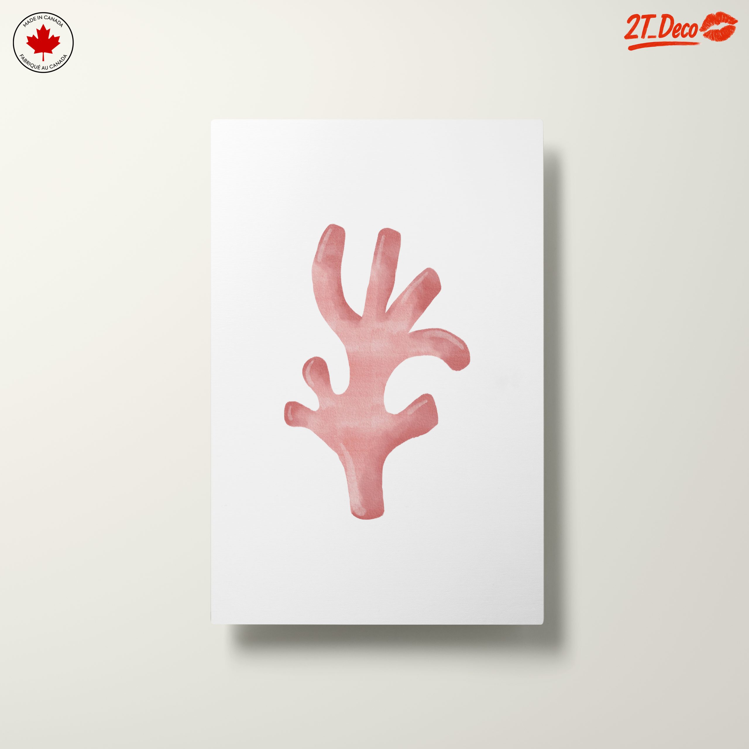 Elegant Coral Botanical Art - Image 10