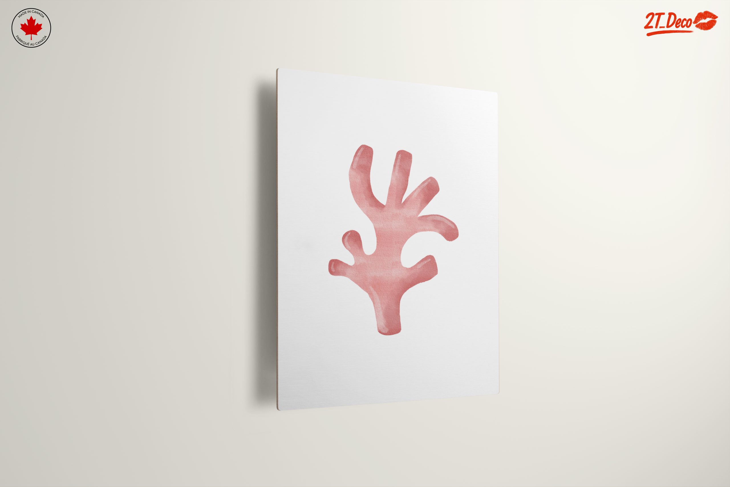 Elegant Coral Botanical Art - Image 13